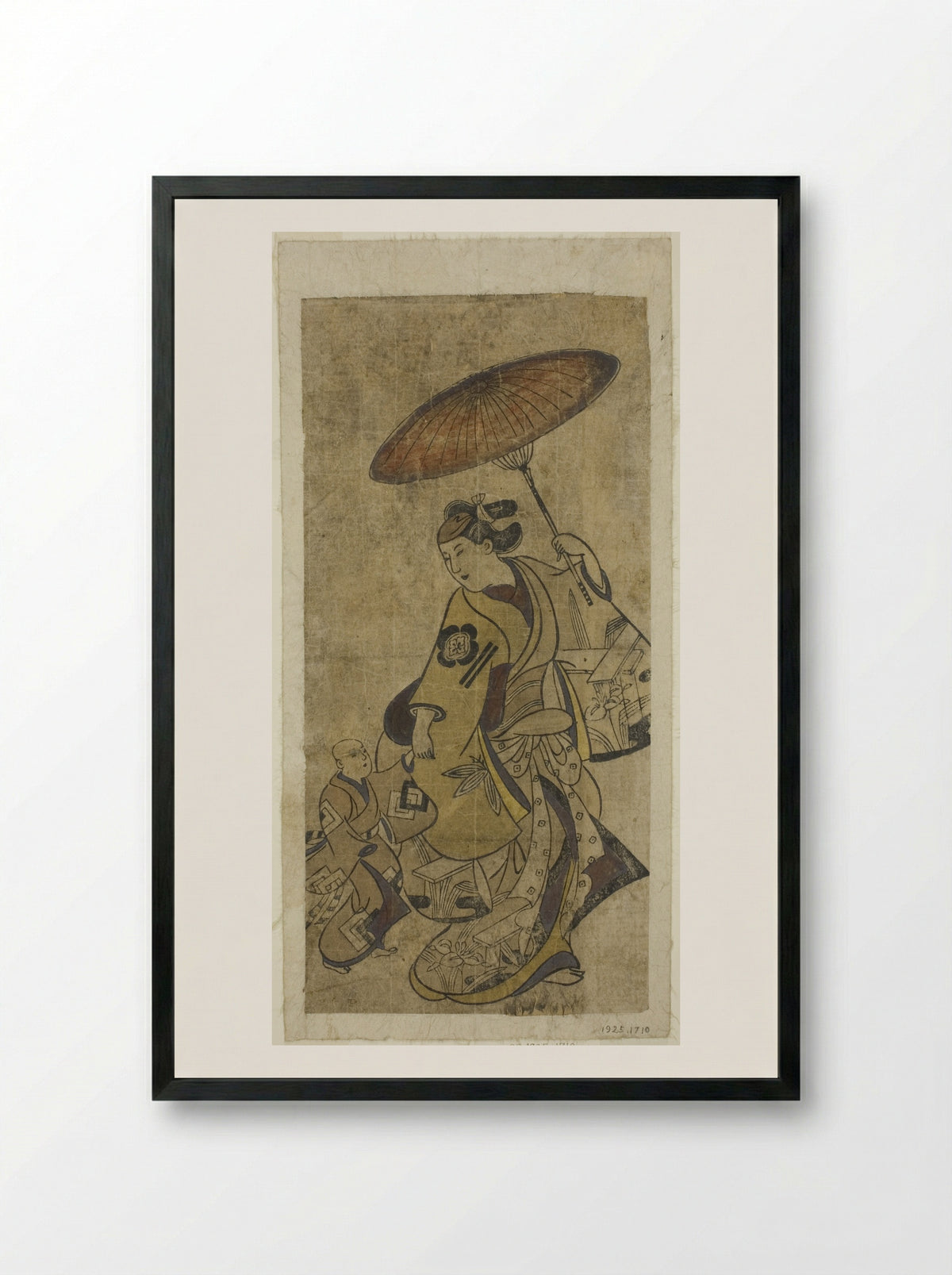 The Actors Matsumoto Hyozo and Nakamura Shichisaburo I - Torii Kiyonobu I - Framed Print Black