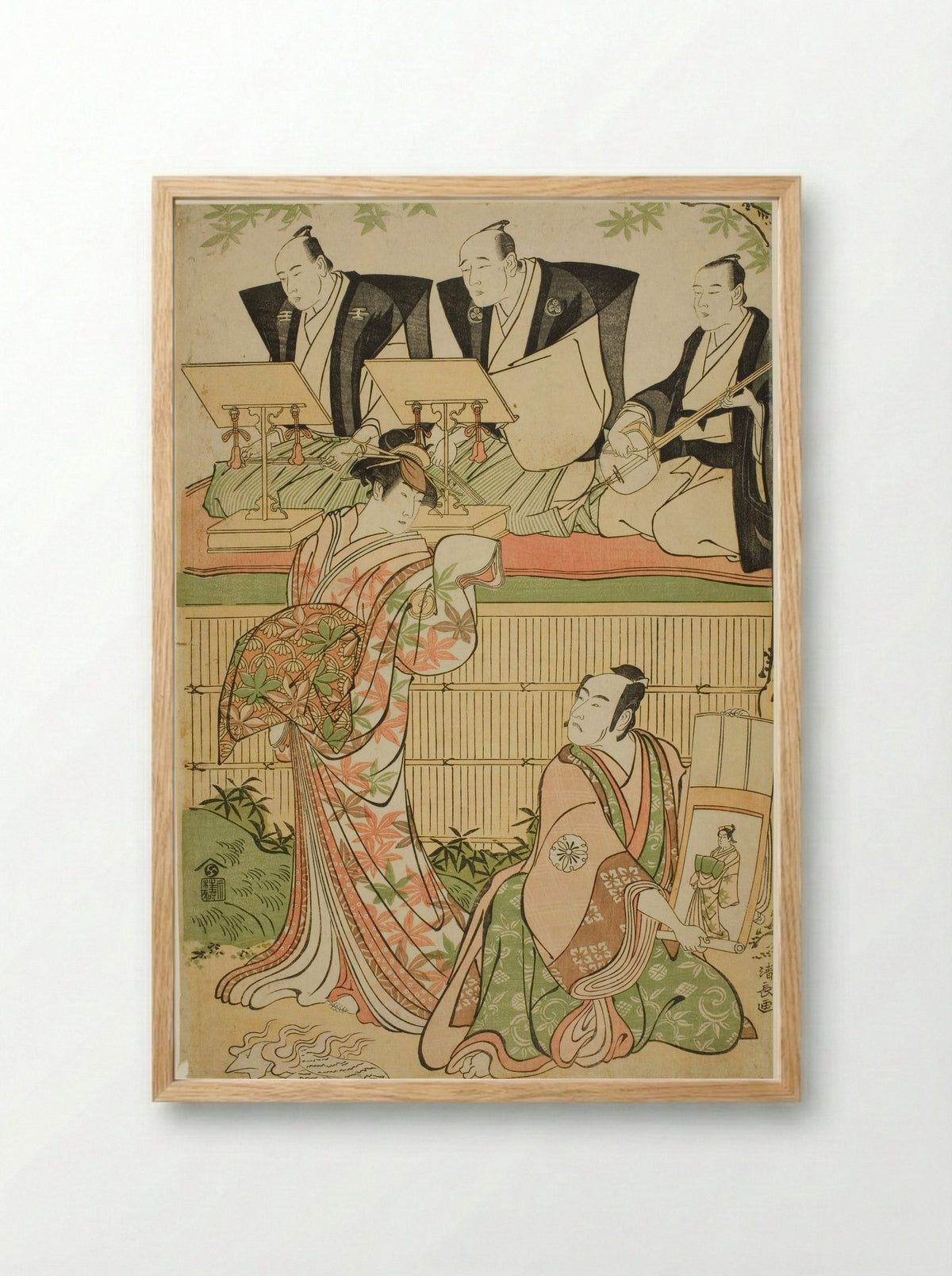 The Actors Matsumoto Koshiro IV and Sawamura Sojuro III - Torii Kiyonaga - Framed Print Wood