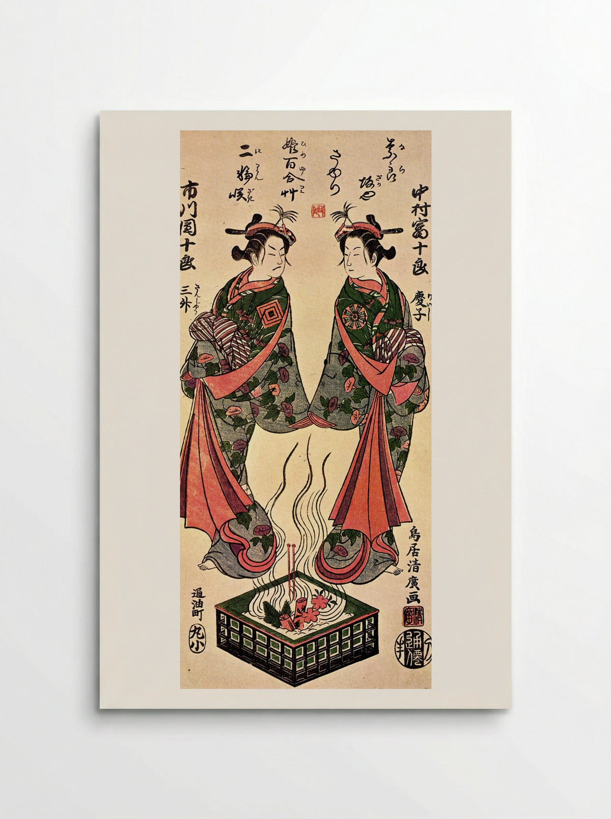 The Actors Sanogawa Ichimatsu and Nakamura Tomijuro - Torii Kiyohiro - Poster