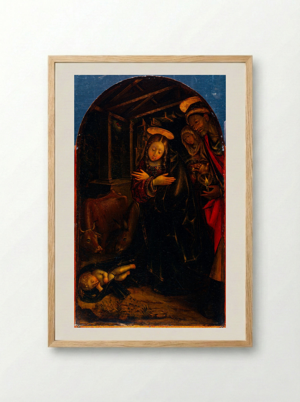 The Adoration of the Christ Child - Defendente Ferrari - Framed Print Wood