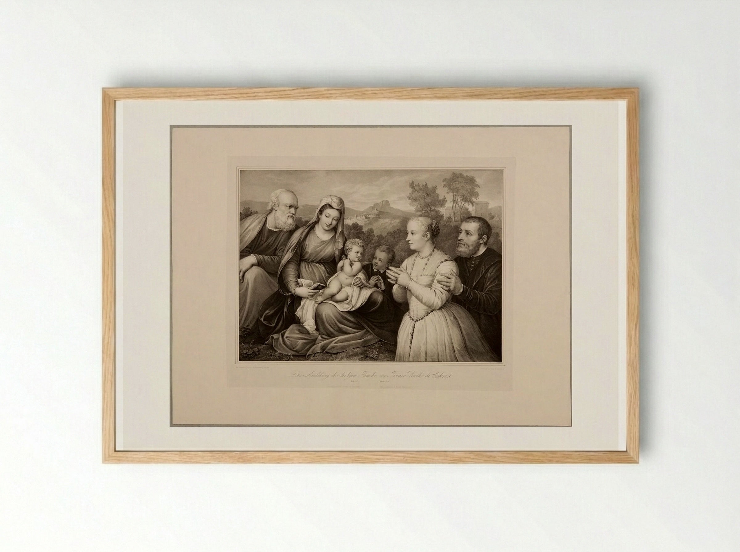 The Adoration of the Holy Family - Franz Hanfstaengl - Framed Print Wood