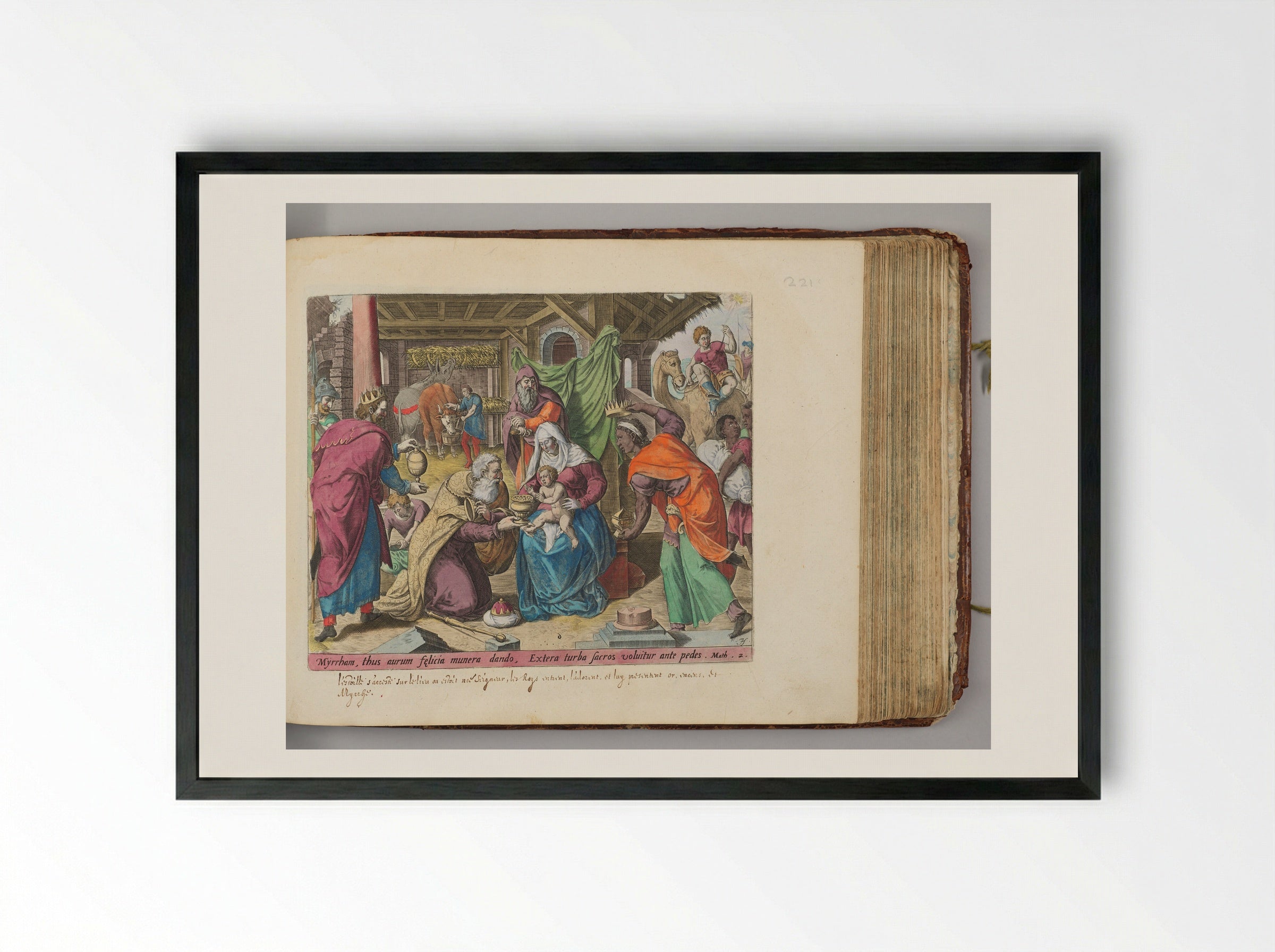 The Adoration of the Magi - Johann Sadeler I - Framed Print Black