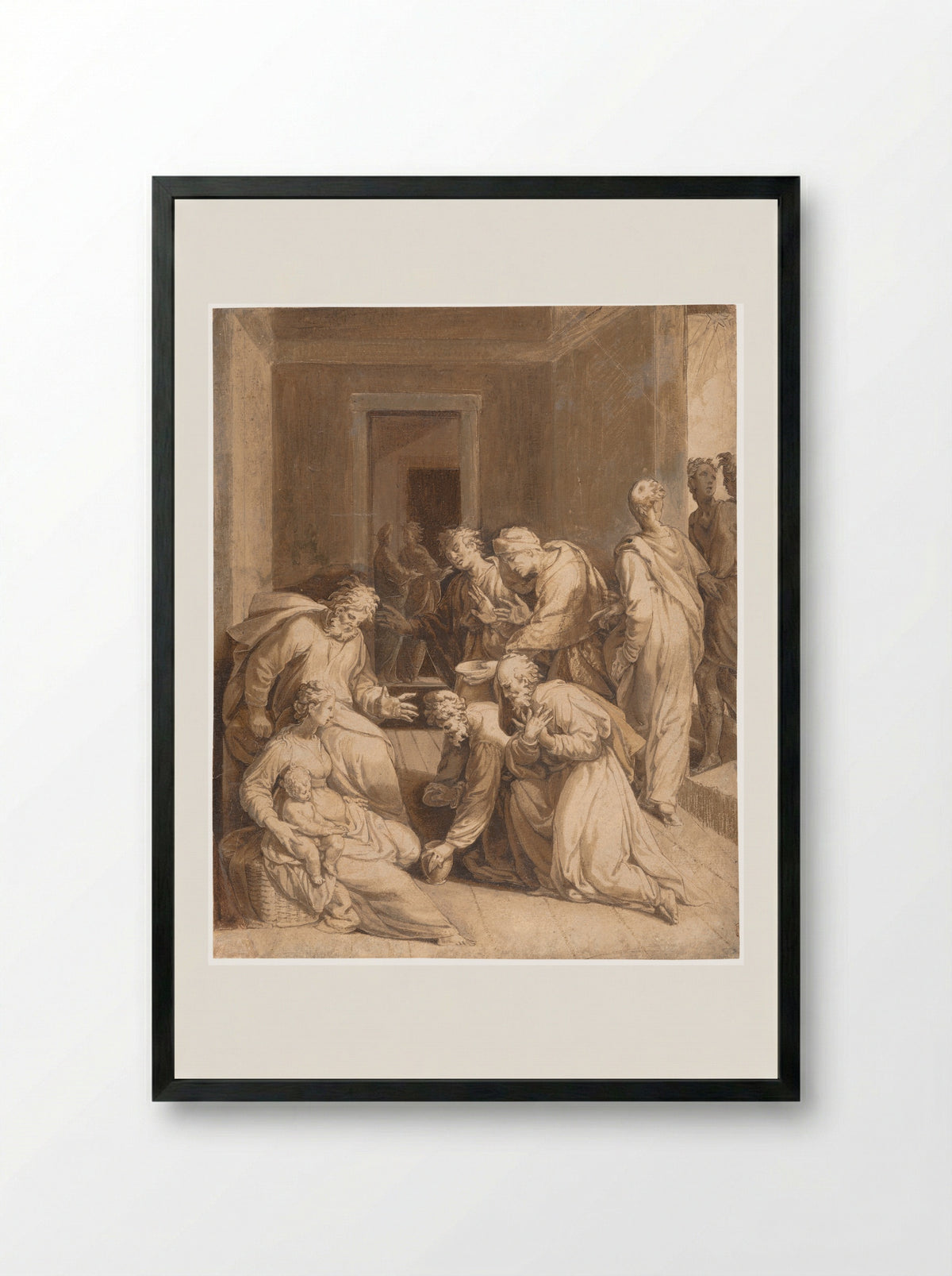The Adoration of the Magi - Adriaan de Weerdt - Framed Print Black