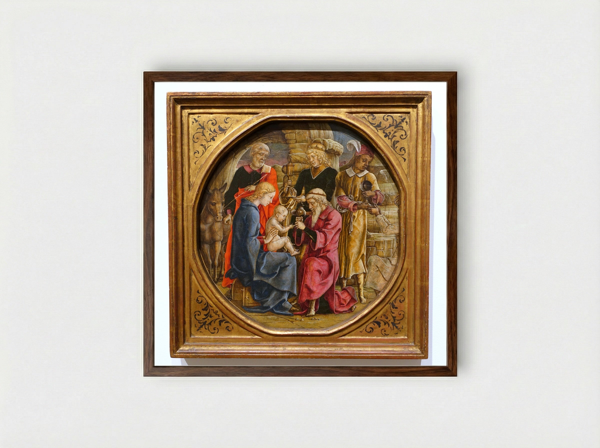 The Adoration of the Magi - Cosmè Tura - Framed Print Dark Wood