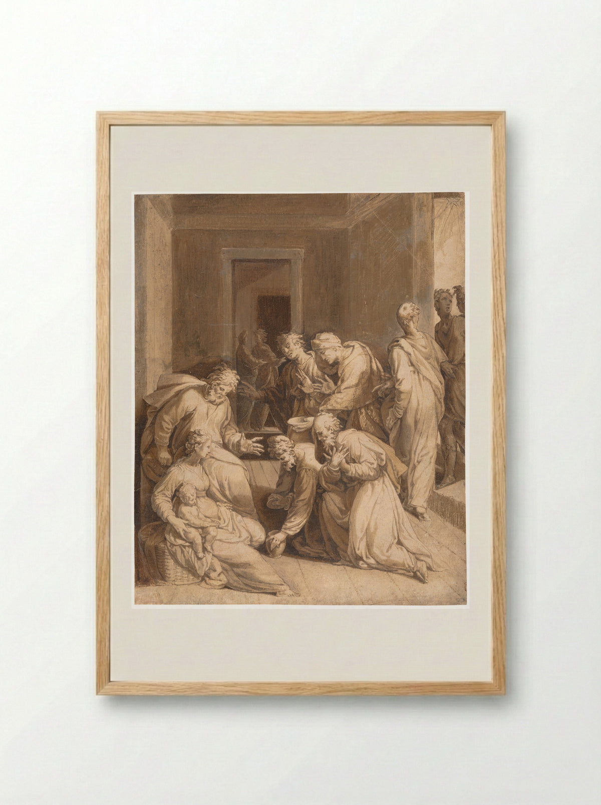 The Adoration of the Magi - Adriaan de Weerdt - Framed Print Wood