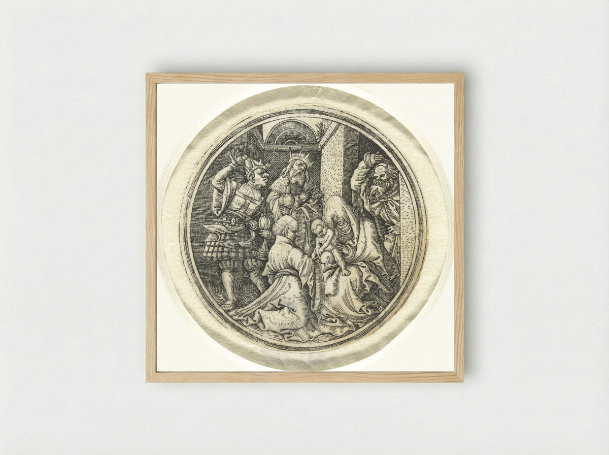 The Adoration of the Magi - Monogrammist HL - Framed Print Wood