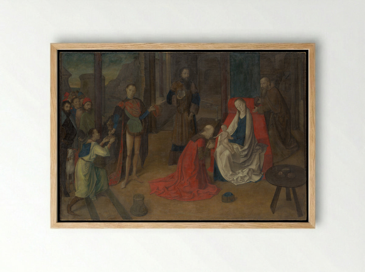 The Adoration of the Magi - Joos van Wassenhove - Framed Print Wood
