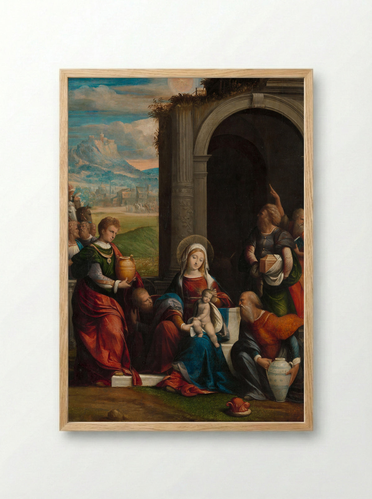 The Adoration of the Magi - Garofalo - Framed Print Wood