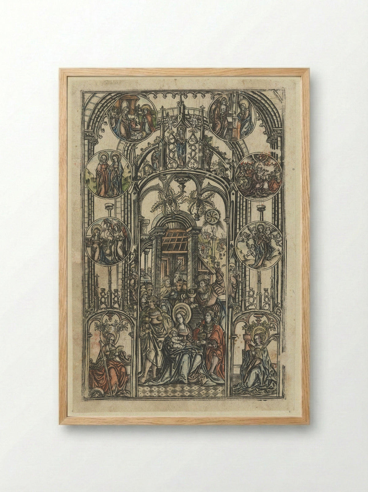 The Adoration of the Magi - Monogrammist S - Framed Print Wood