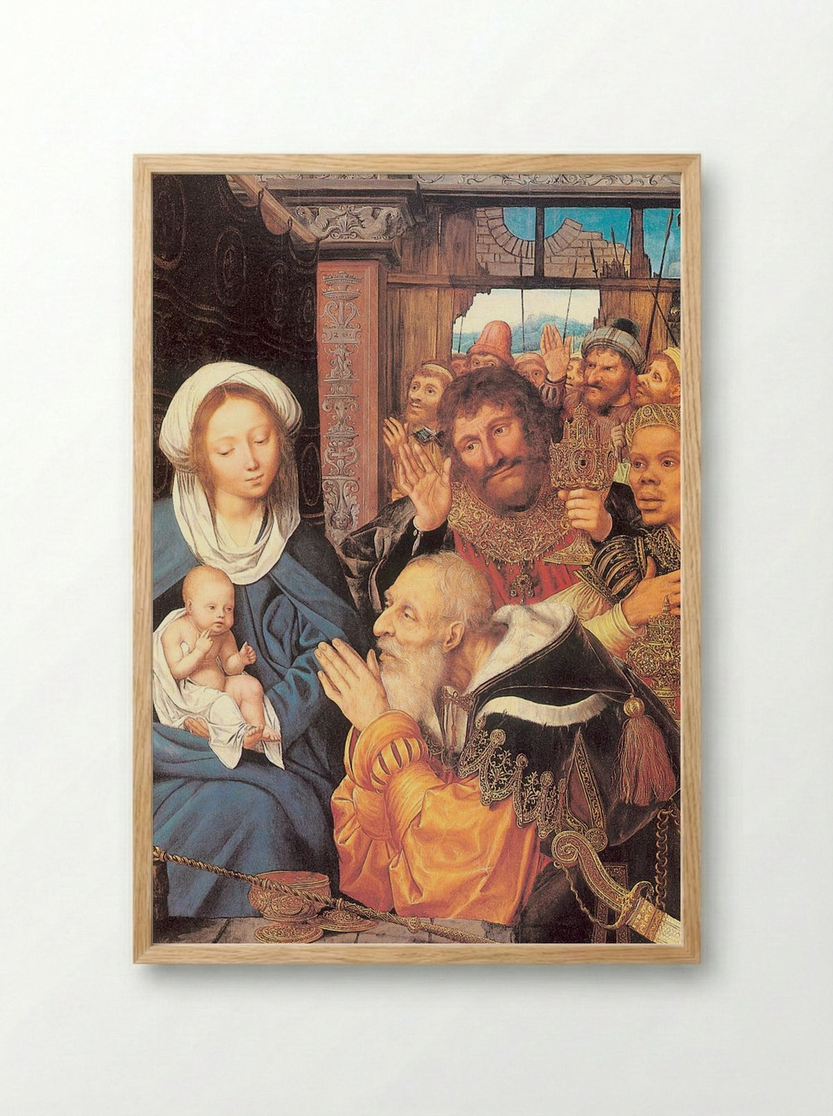 The Adoration of the Magi - Quinten Massys - Framed Print Wood