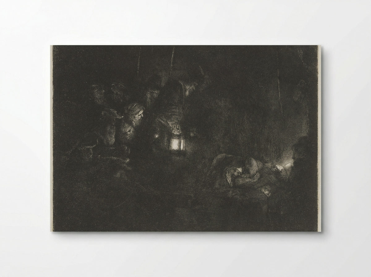 The Adoration of the Shepherds: with the Lamp - Rembrandt van Rijn - Poster