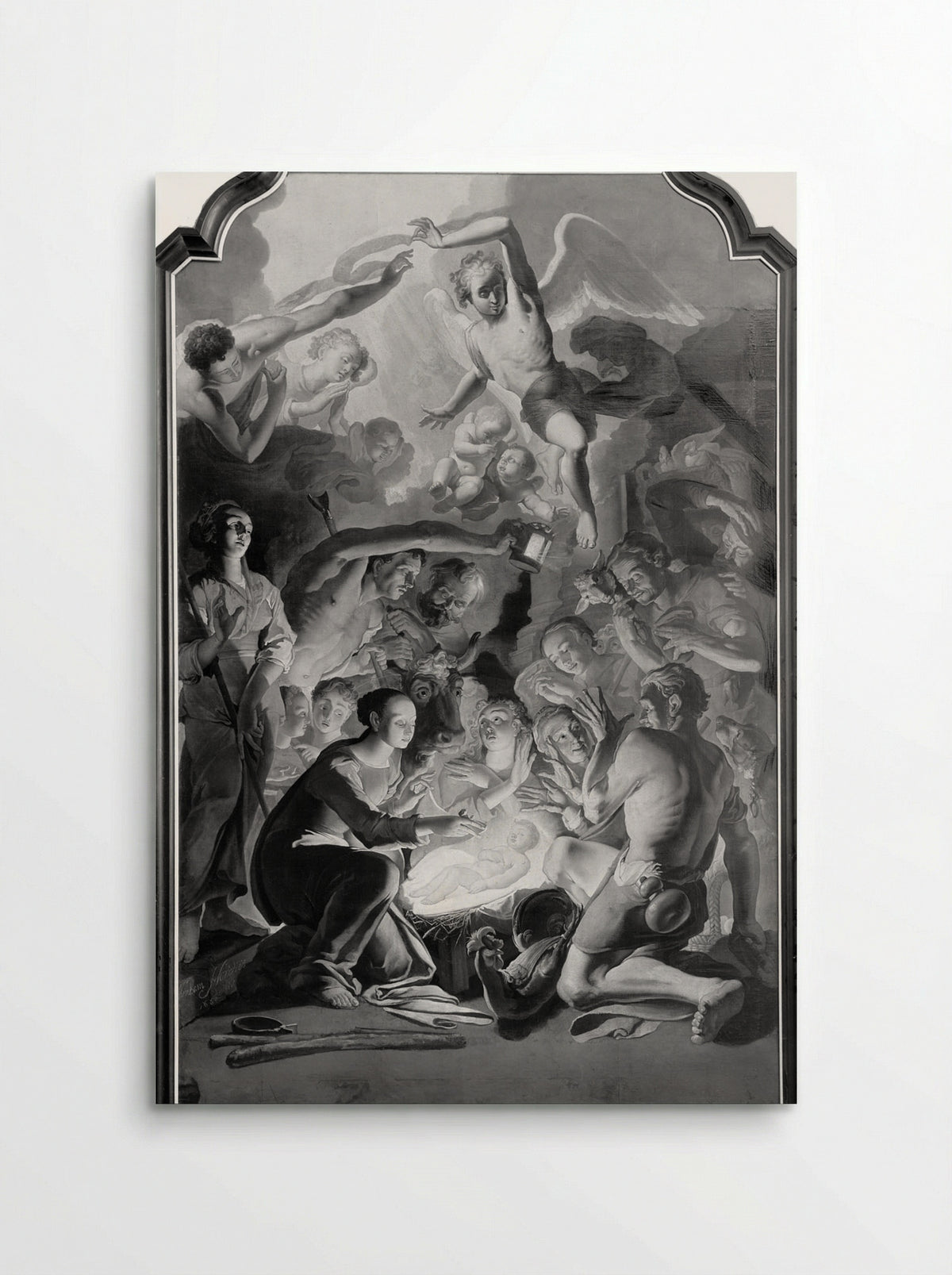 The Adoration of the Shepherds - Abraham Daniëlsz. Hondius - Poster