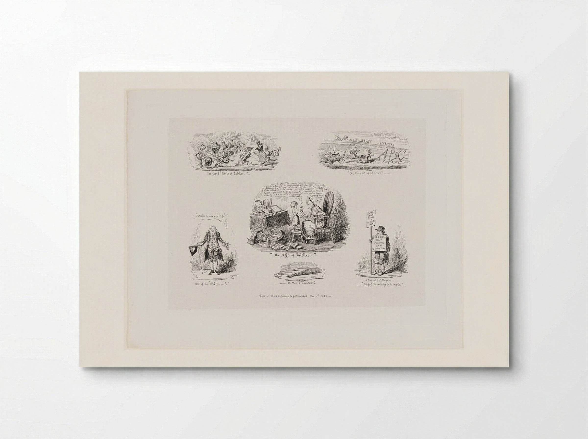 The Age of Intellect - George Cruikshank - Poster