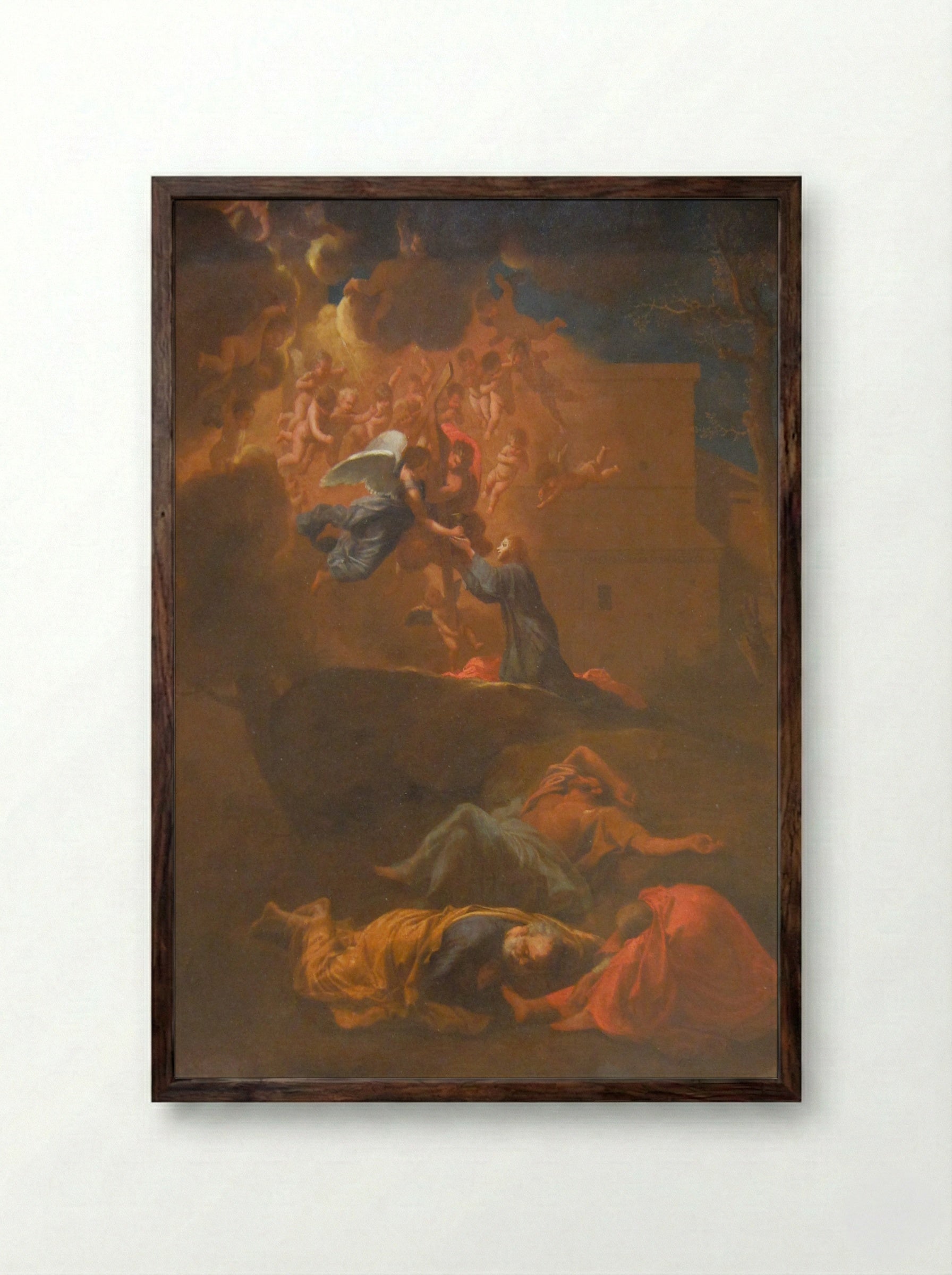 The Agony in the Garden - Nicolas Poussin - Framed Print Dark Wood