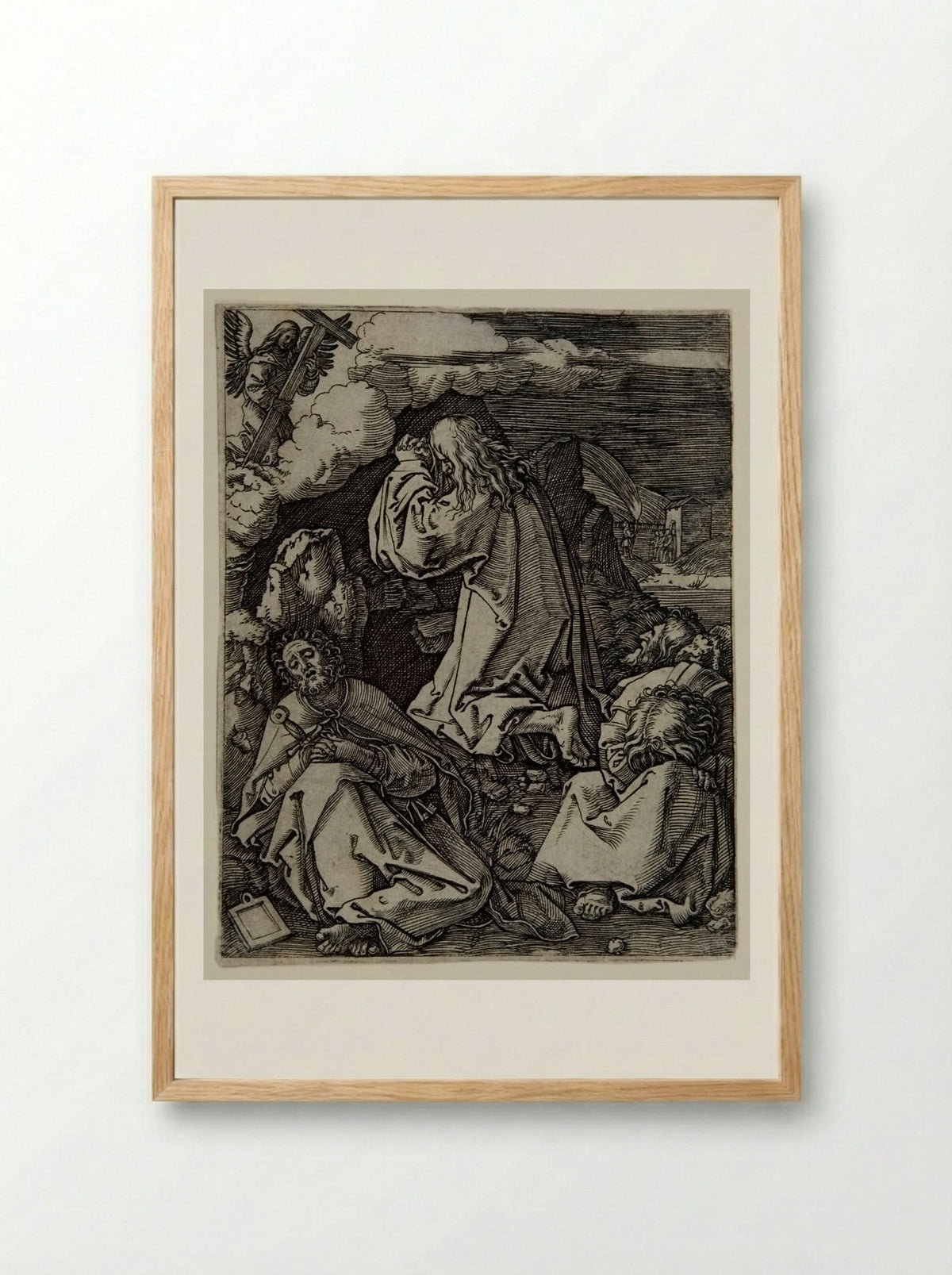 The Agony in the Garden - Marcantonio Raimondi - Framed Print Wood