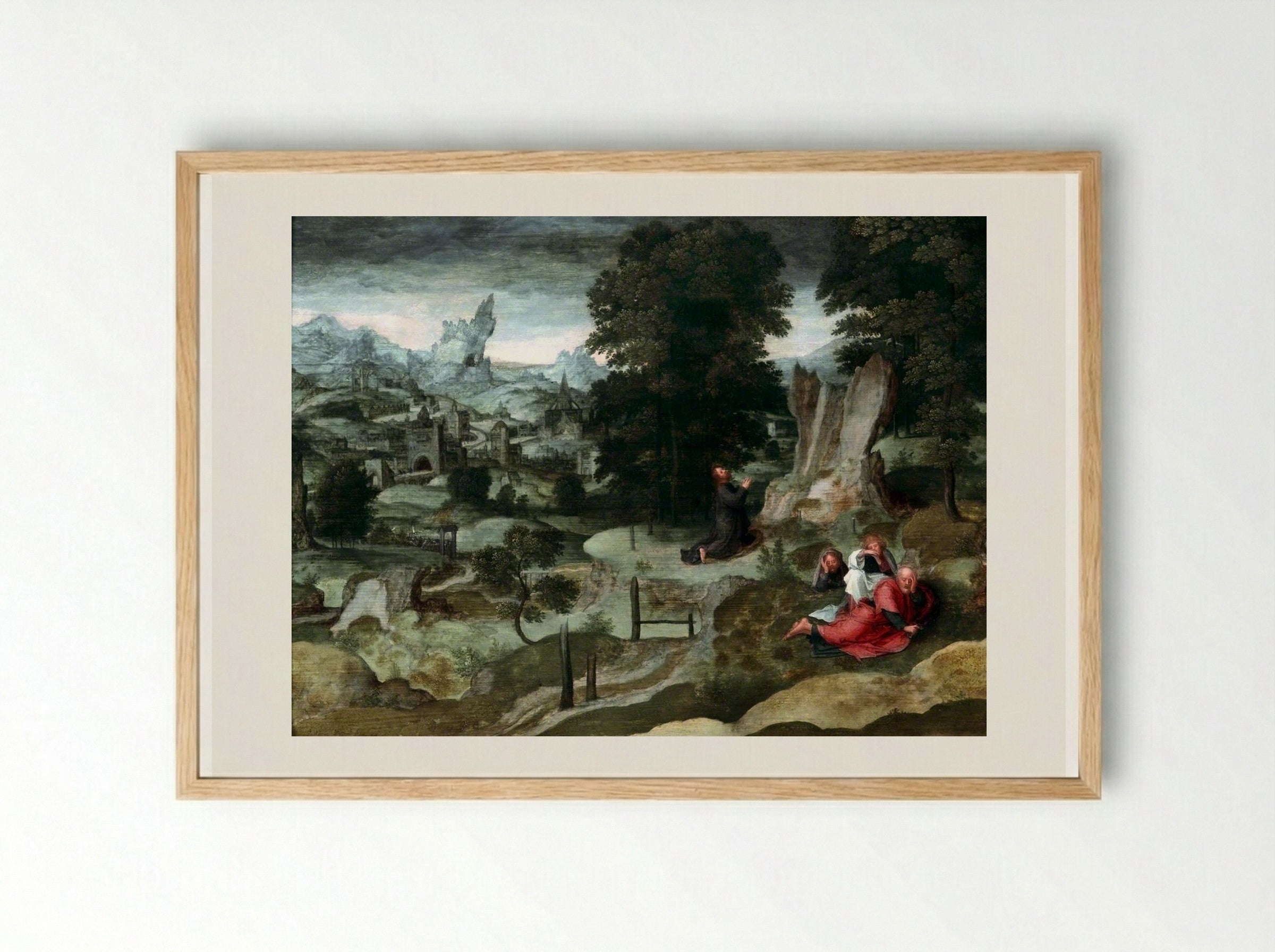 The Agony in the Garden - Martin Schongauer - Framed Print Wood