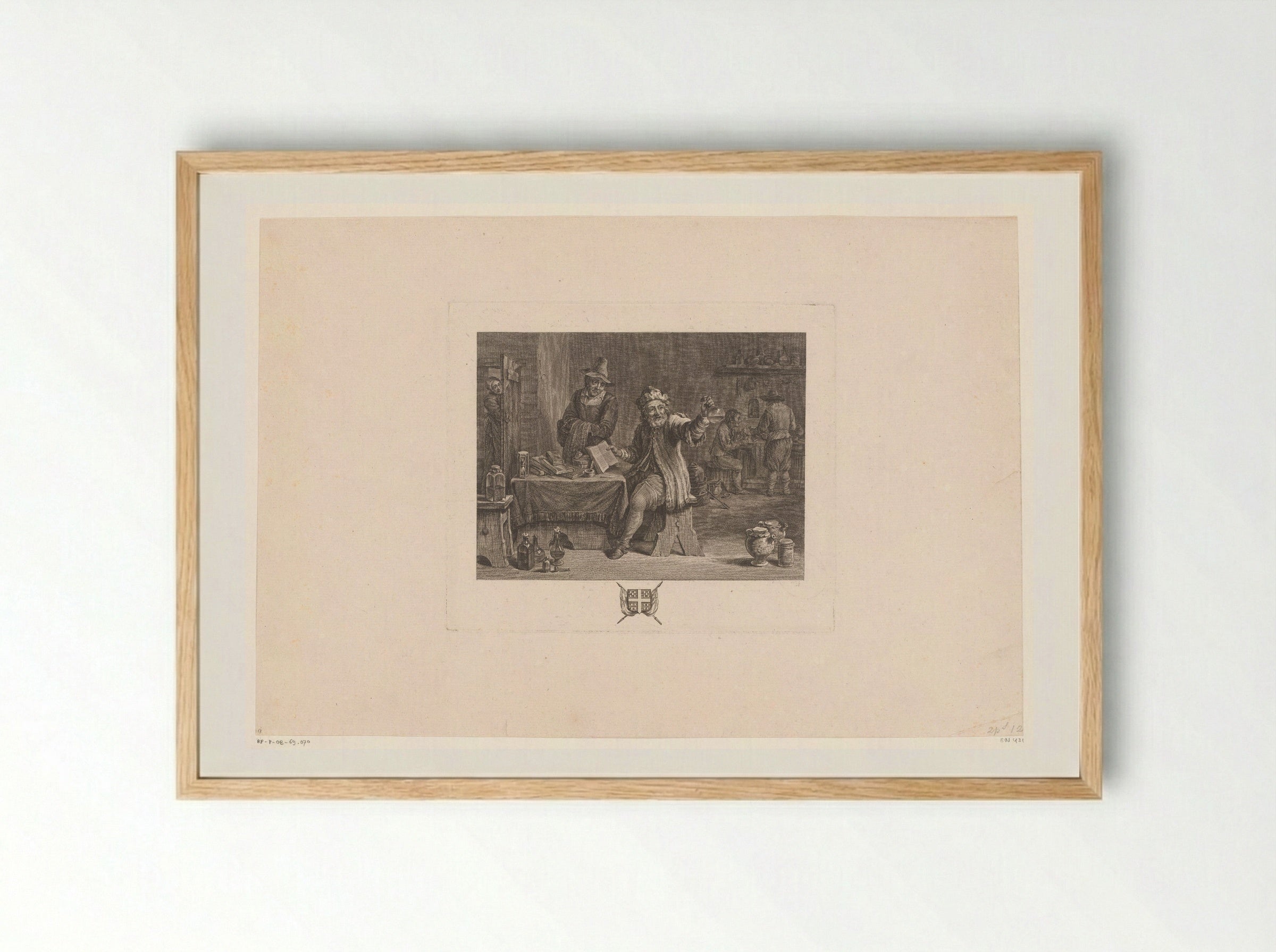 The Alchemist - Jacques-Philippe Le Bas - Framed Print Wood