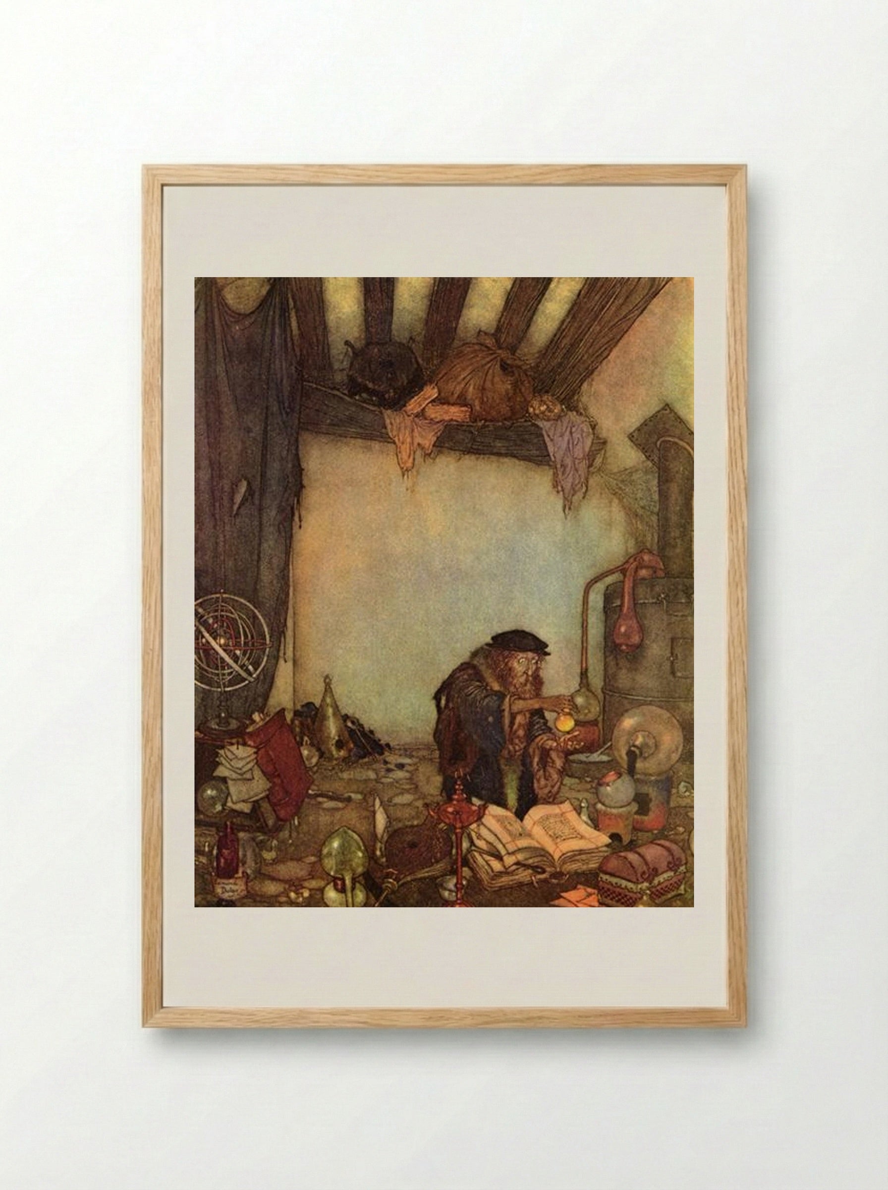 The Alchemist - Edmund Dulac - Framed Print Wood