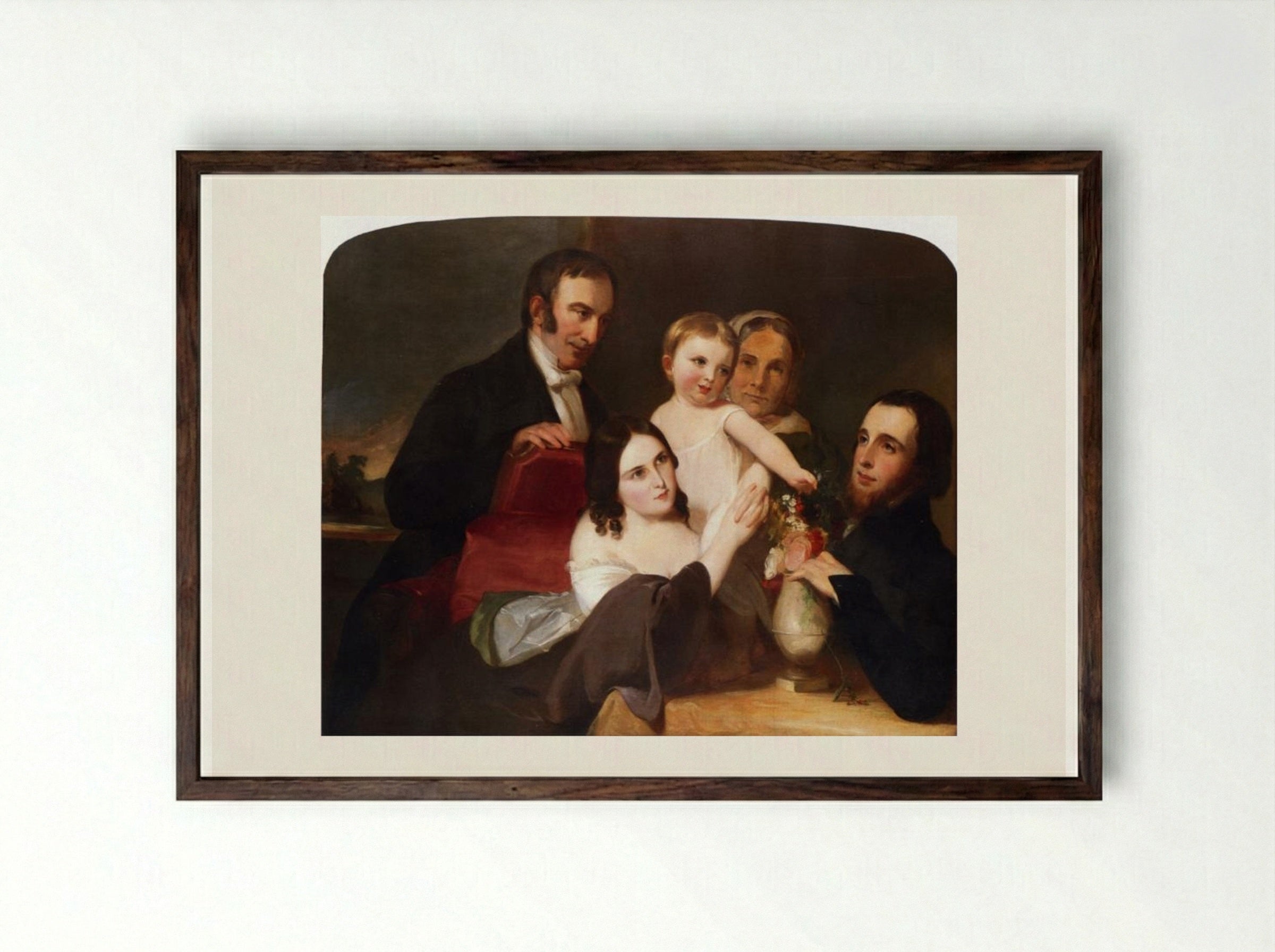 The Alexander Family - Thomas Sully - Framed Print Dark Wood