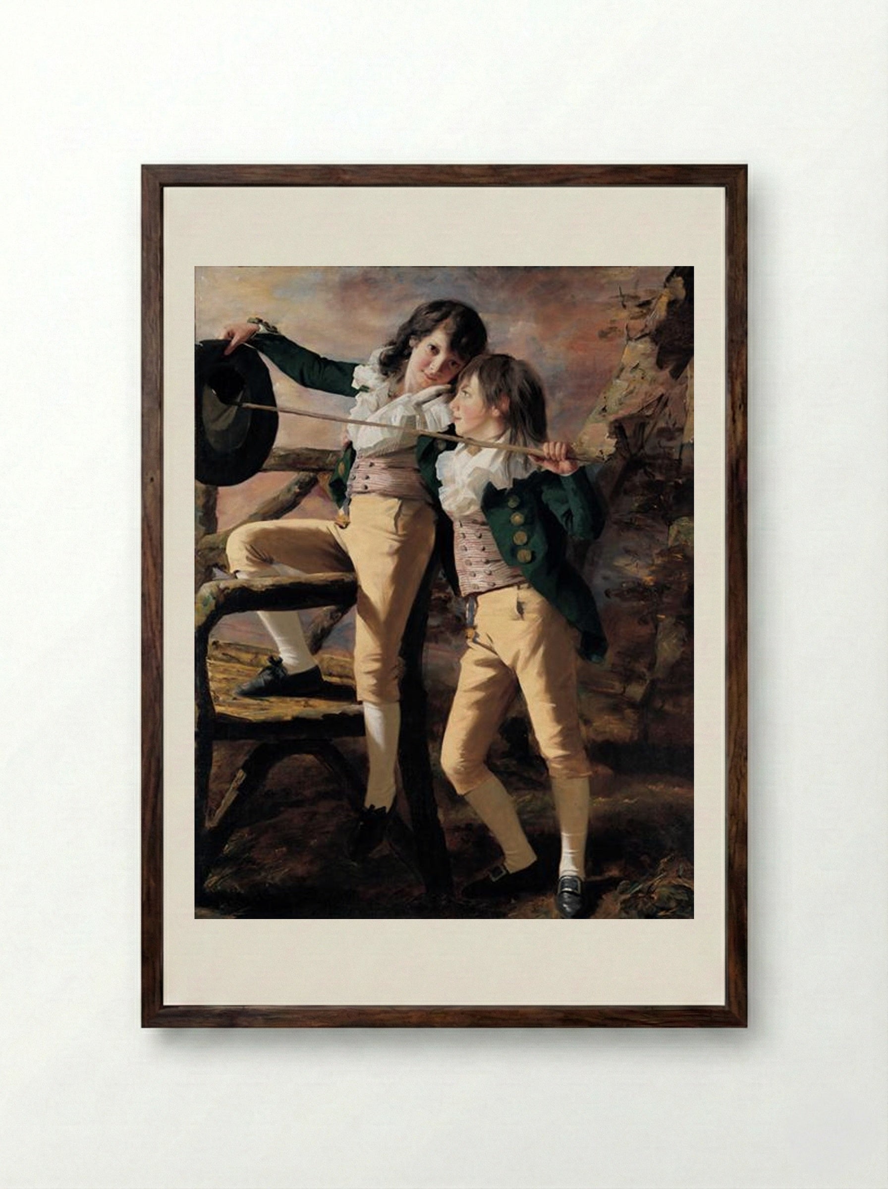 The Allen Brothers - Sir Henry Raeburn - Framed Print Dark Wood