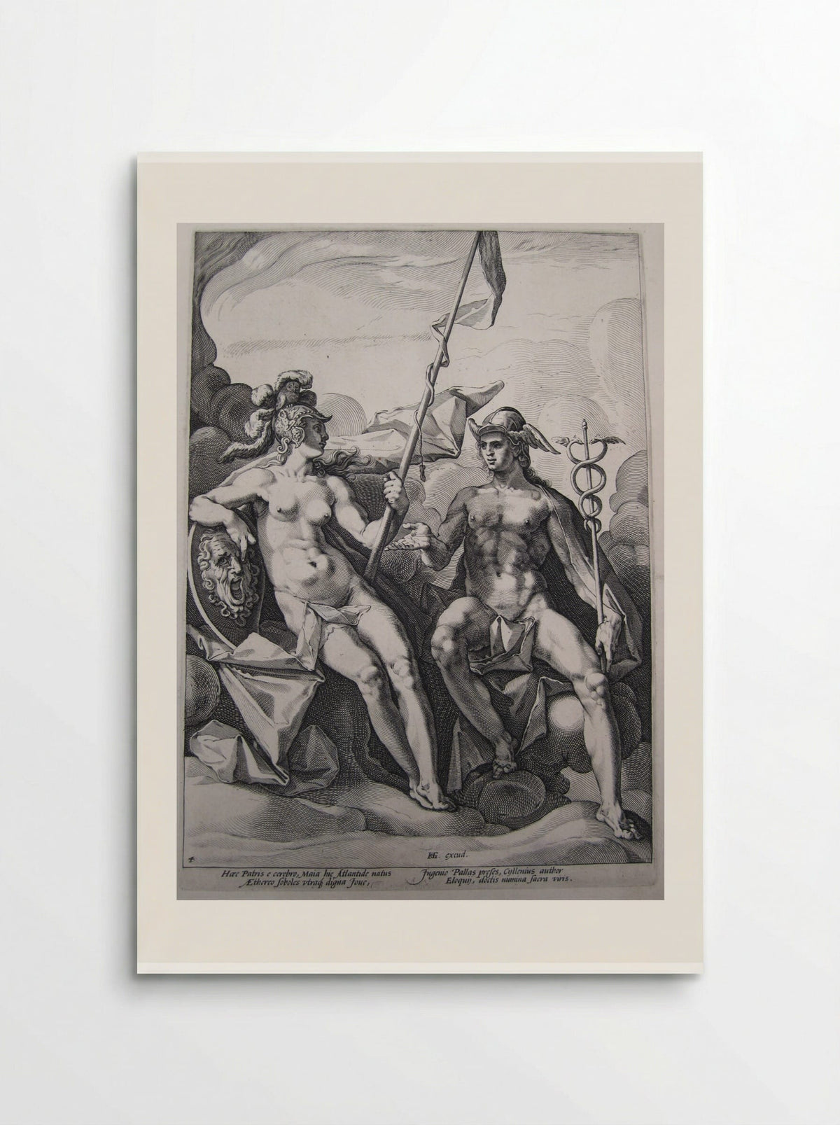 The Alliance of Athena and Mercury - Jacob Matham - Poster
