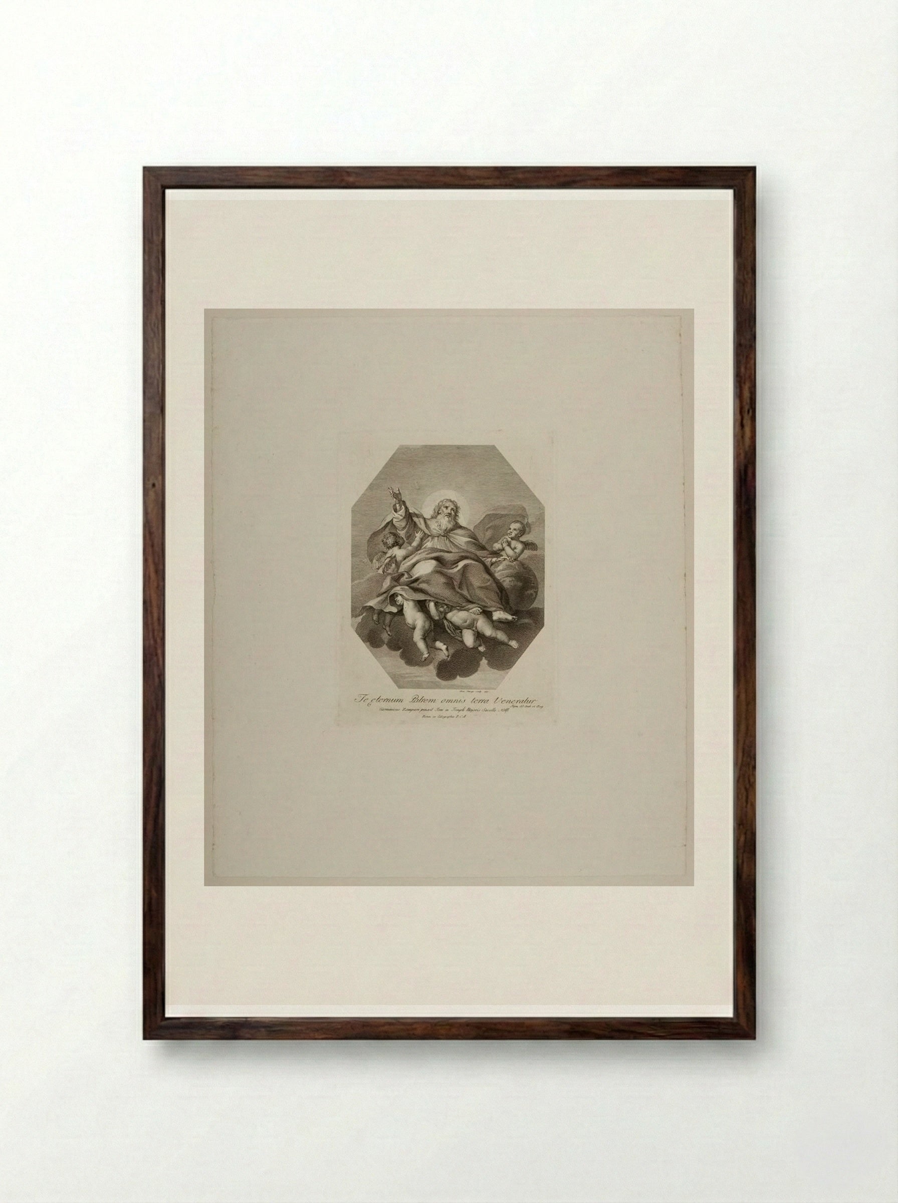 The Almighty - Domenico Cunego - Framed Print Dark Wood