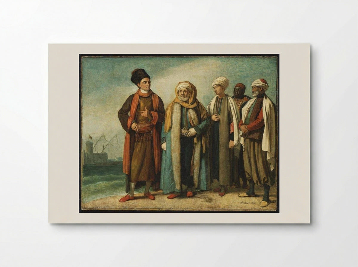 The Ambassador from Tunis with His Attendants as He Appeared in England in 1781 - Benjamin West - Poster