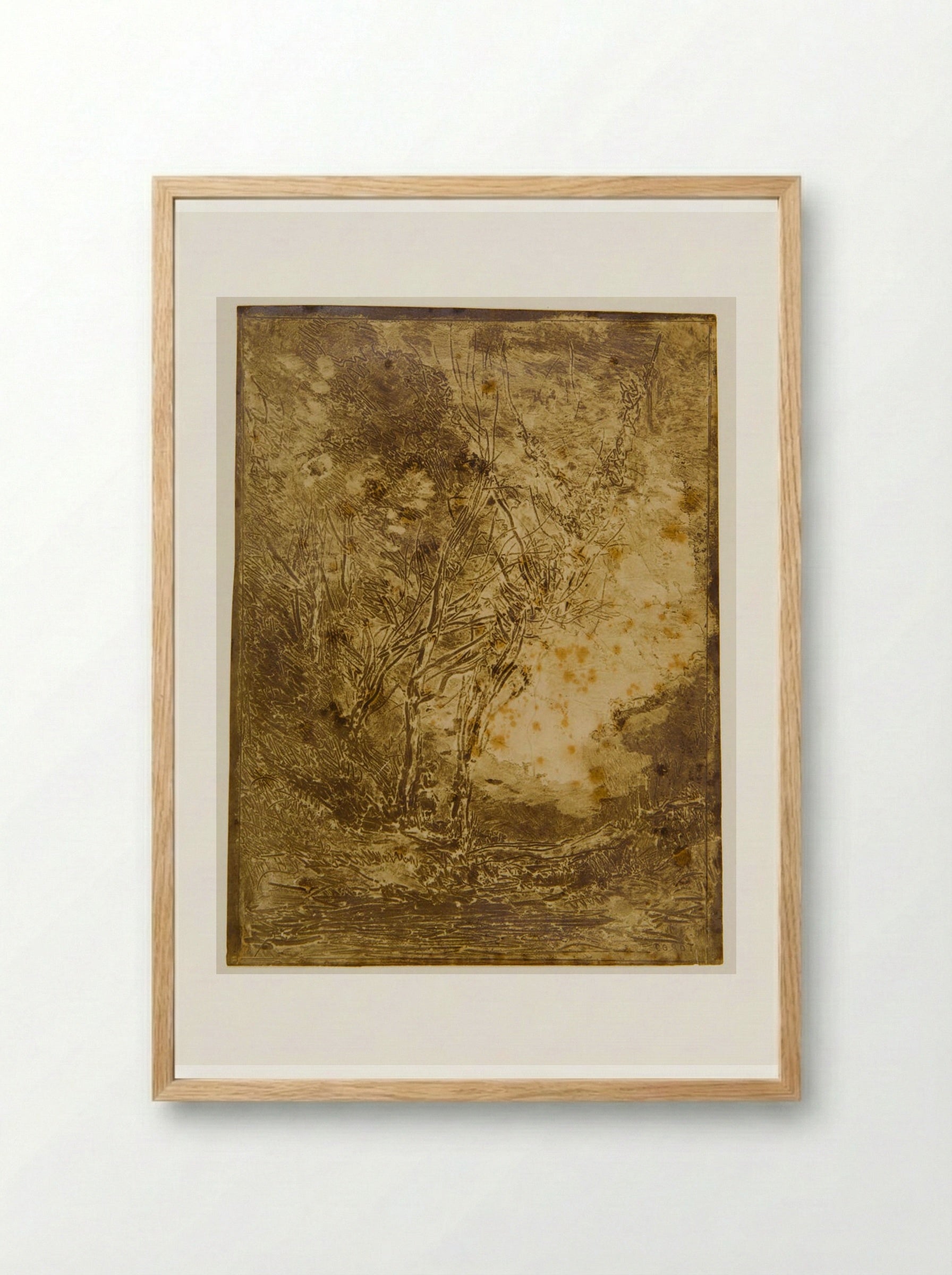 The Ambush - Jean-Baptiste-Camille Corot - Framed Print Wood