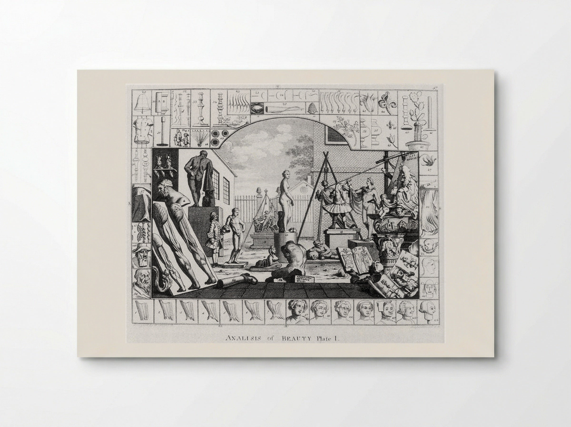 The Analysis of Beauty, Plate 1 - William Hogarth - Poster