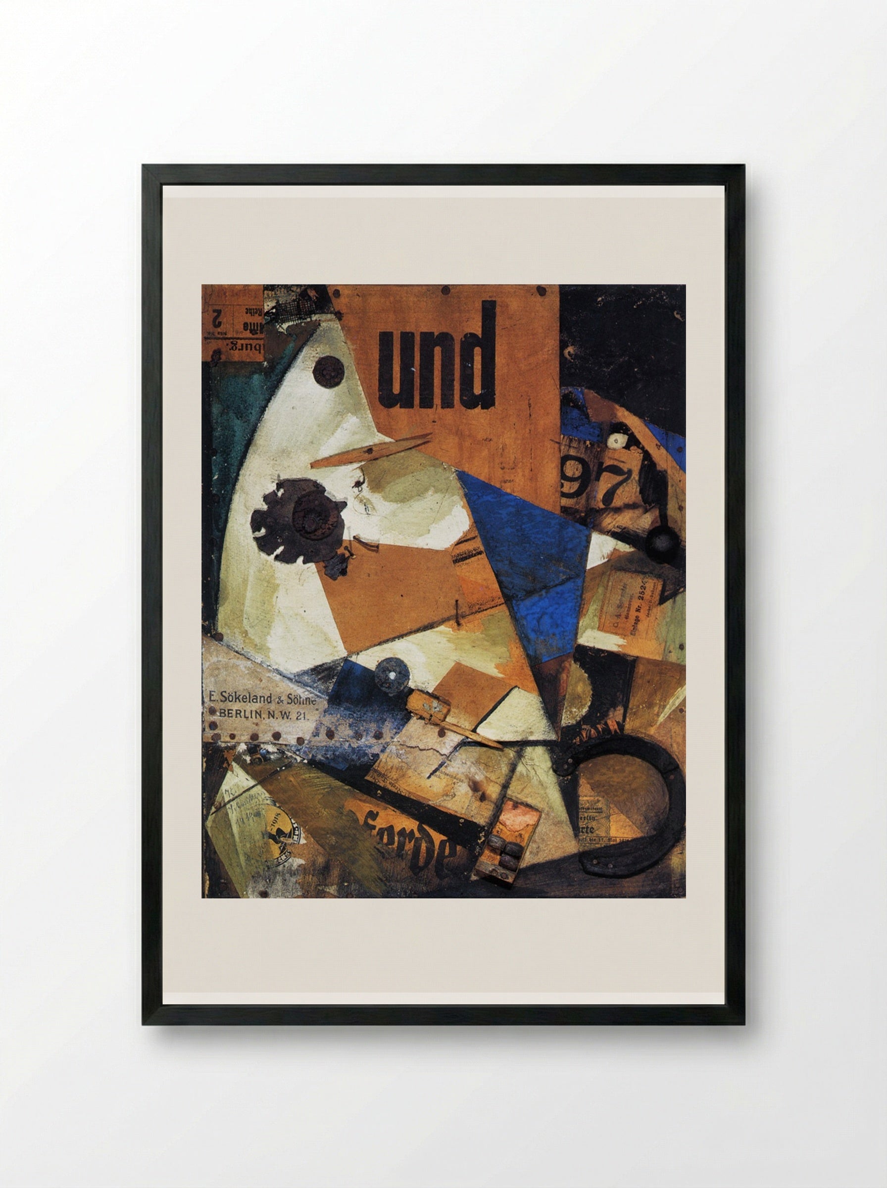 The And-Picture - Kurt Schwitters - Framed Print Black