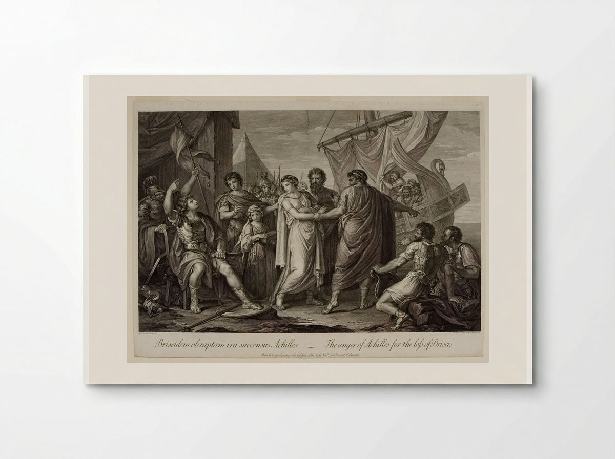 The Anger of Achilles for the Loss of Briseis - Domenico Cunego - Poster