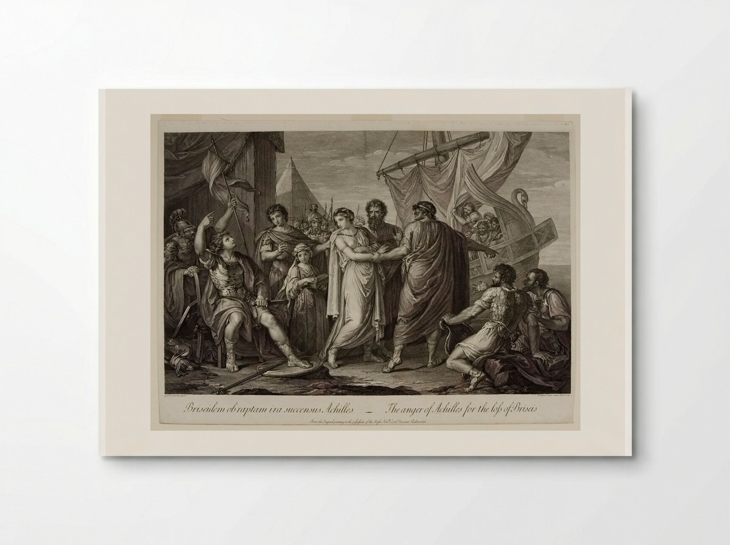 The Anger of Achilles for the Loss of Briseis - Domenico Cunego - Poster