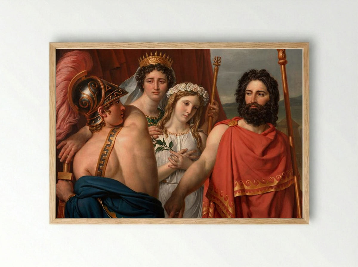 The Anger of Achilles - Jacques-Louis David - Framed Print Wood