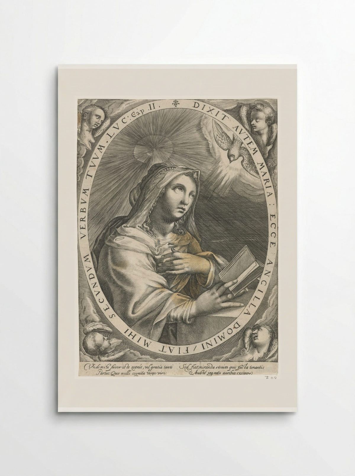 The Annunciation (Virgin Mary) - Crispijn van de Passe (I) - Poster