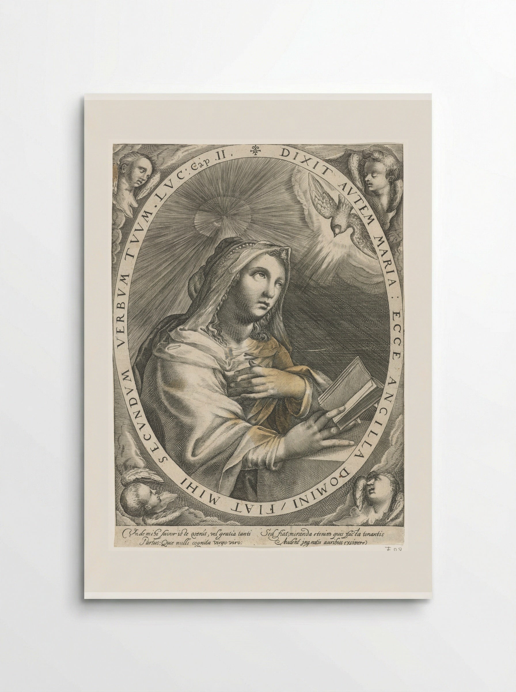 The Annunciation (Virgin Mary) - Crispijn van de Passe (I) - Poster