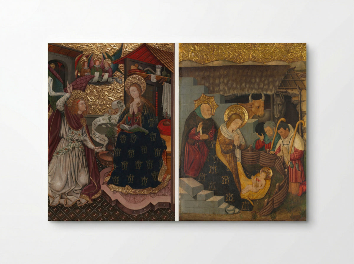 The Annunciation and The Nativity - Jaume Ferrer the Younger - Poster