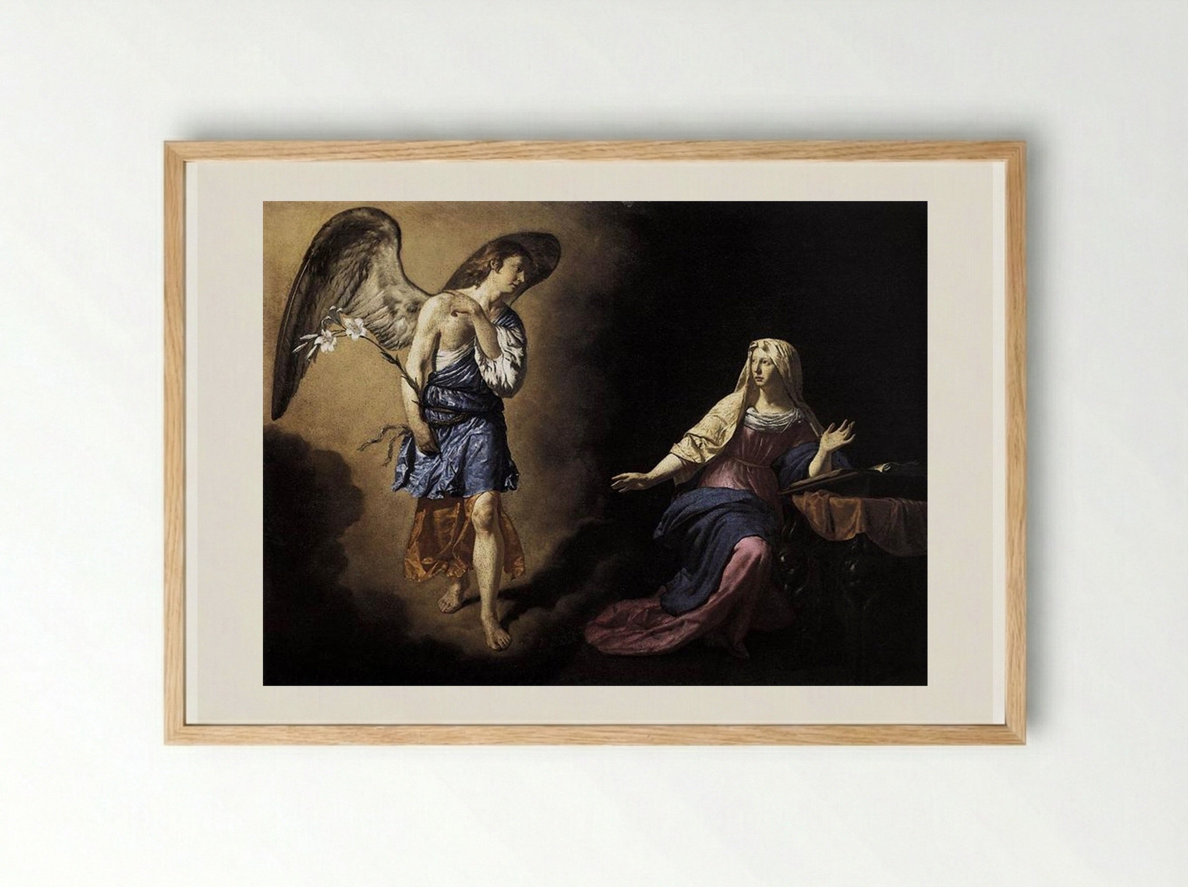 The Annunciation to the Virgin - Adriaen van de Velde - Framed Print Wood