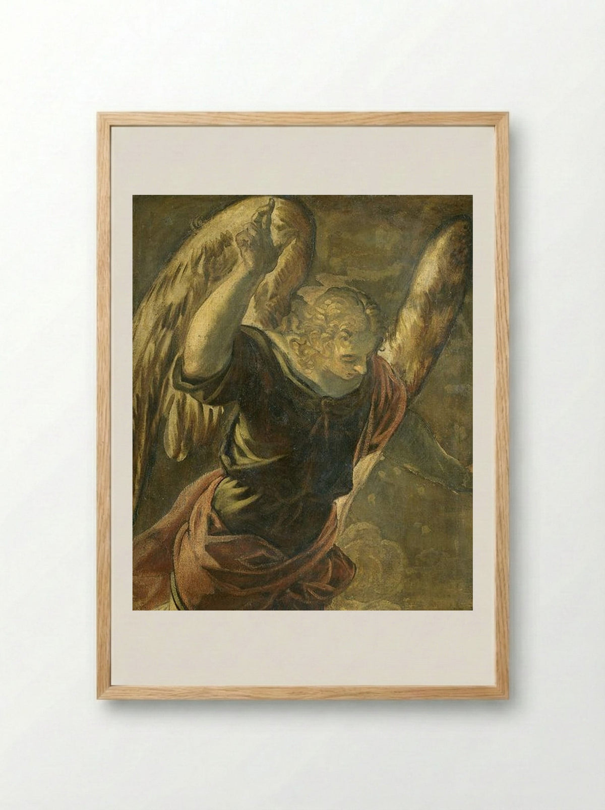 The Annunciation: The Angel Gabriel - Tintoretto - Framed Print Wood