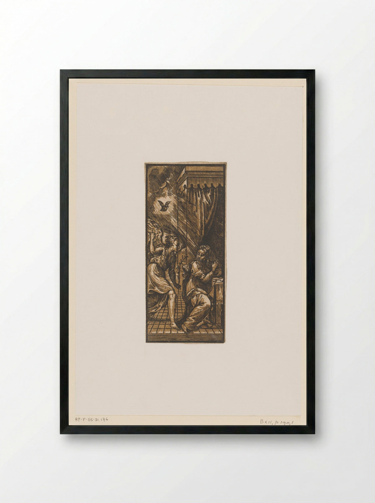 The Annunciation - Anton Maria I Zanetti - Framed Print Black