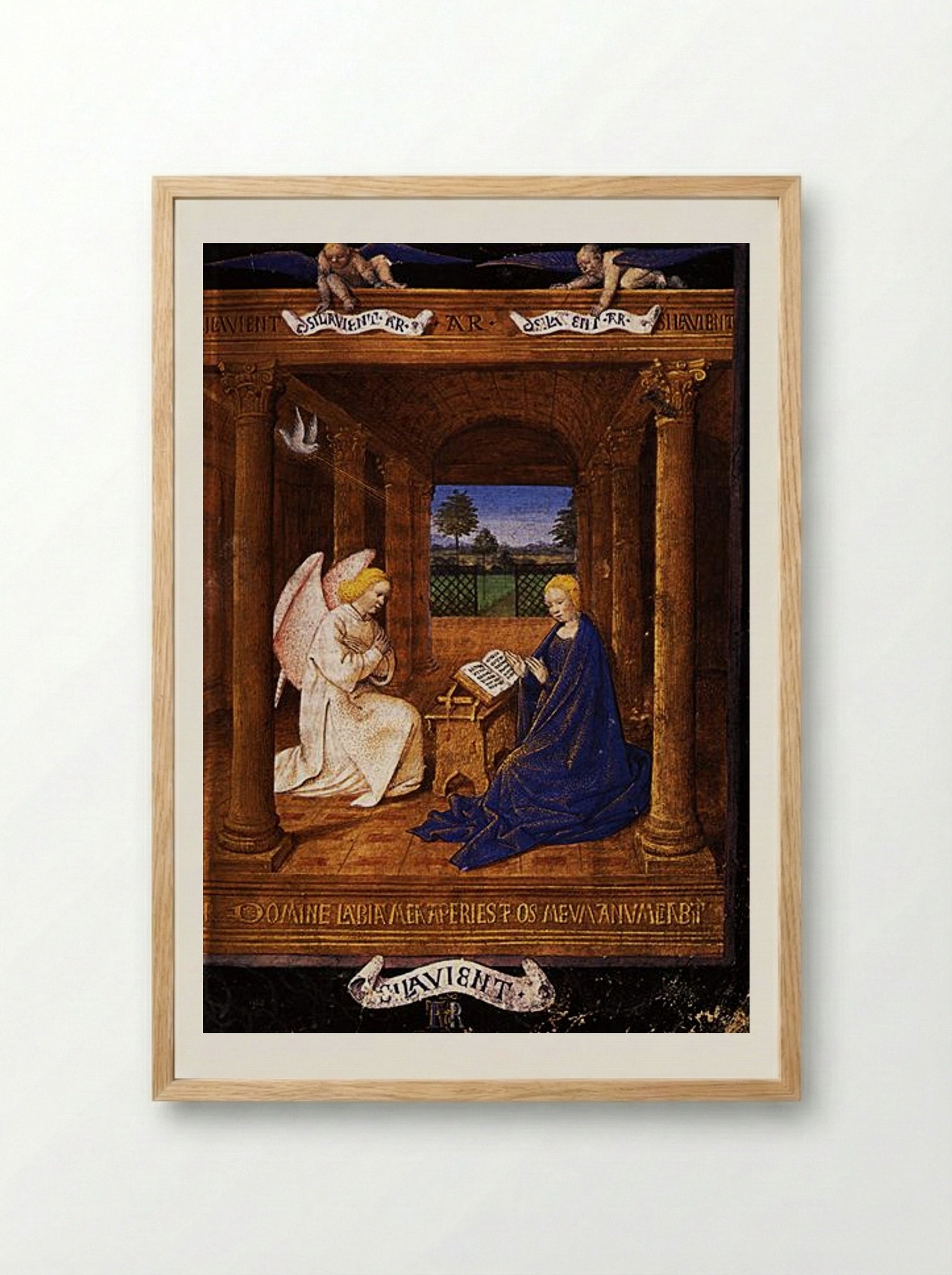 The Annunciation - Jean Fouquet - Framed Print Wood