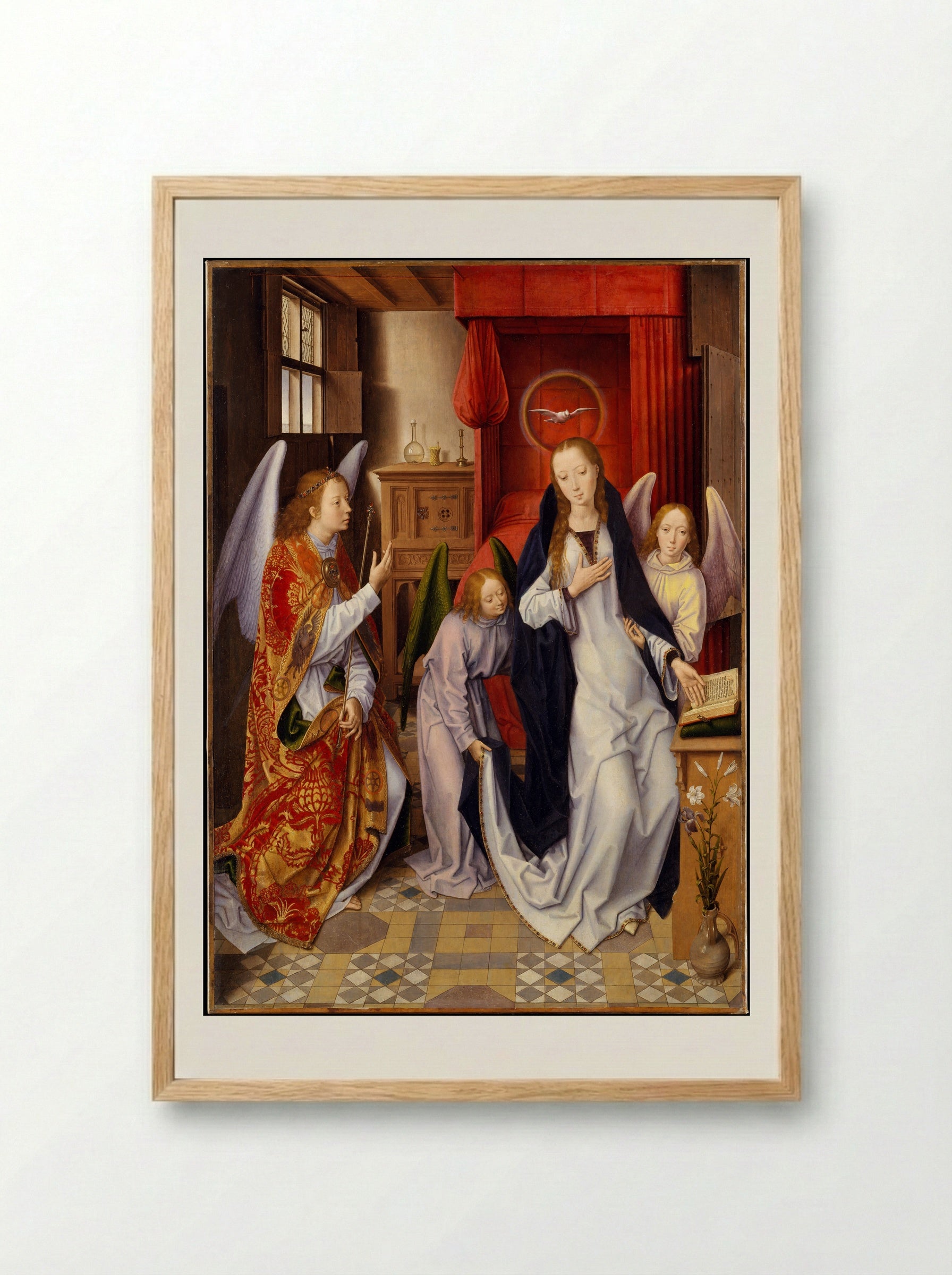 The Annunciation - Hans Memling - Framed Print Wood