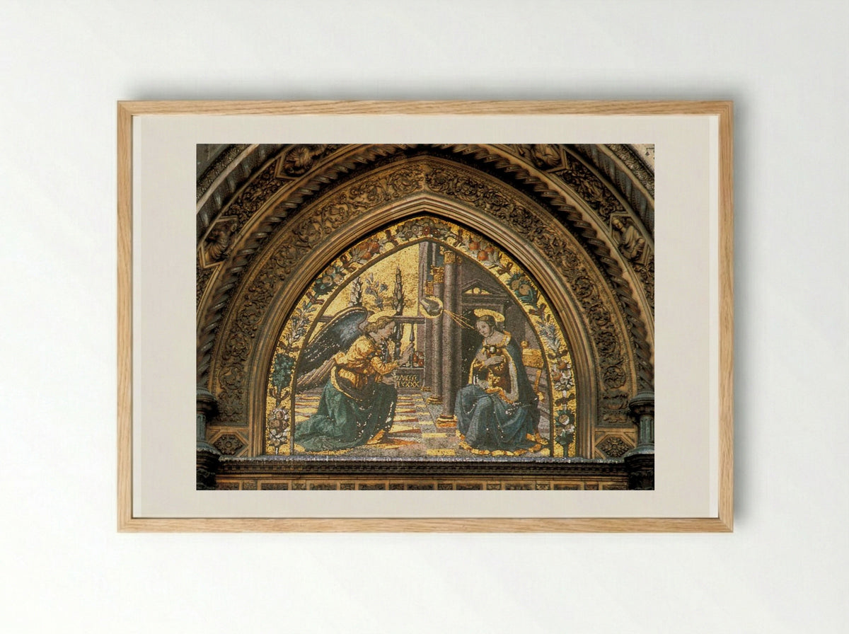 The Annunciation - Domenico Ghirlandaio - Framed Print Wood