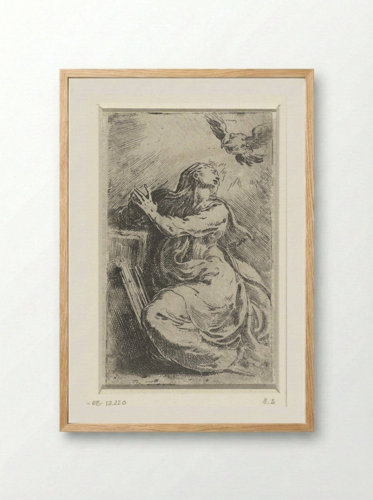 The Annunciation - Parmigianino - Framed Print Wood