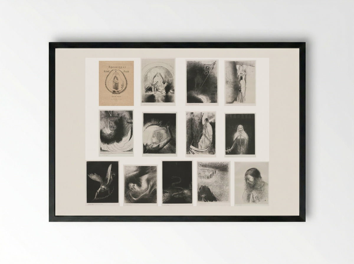 The Apocalypse of Saint John - Odilon Redon - Framed Print Black