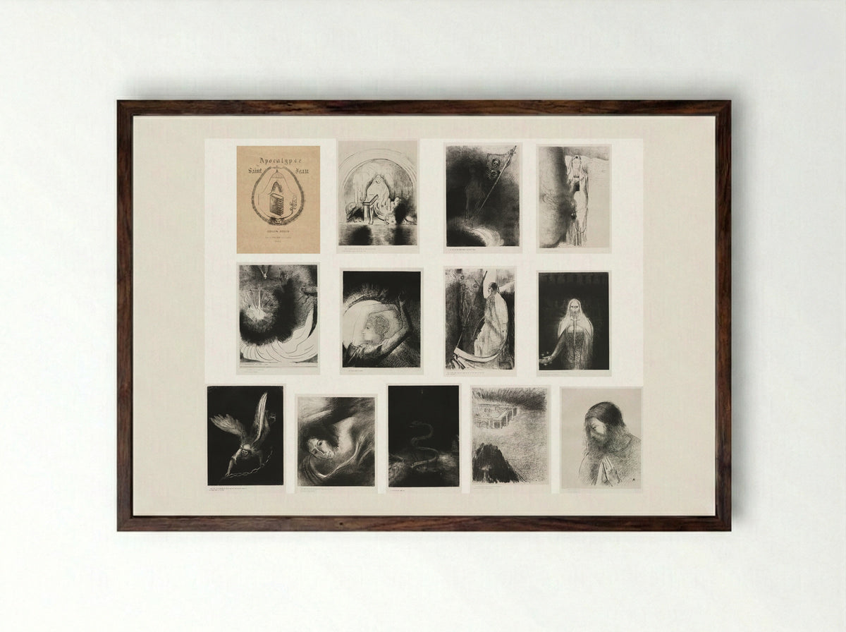 The Apocalypse of Saint John - Odilon Redon - Framed Print Dark Wood