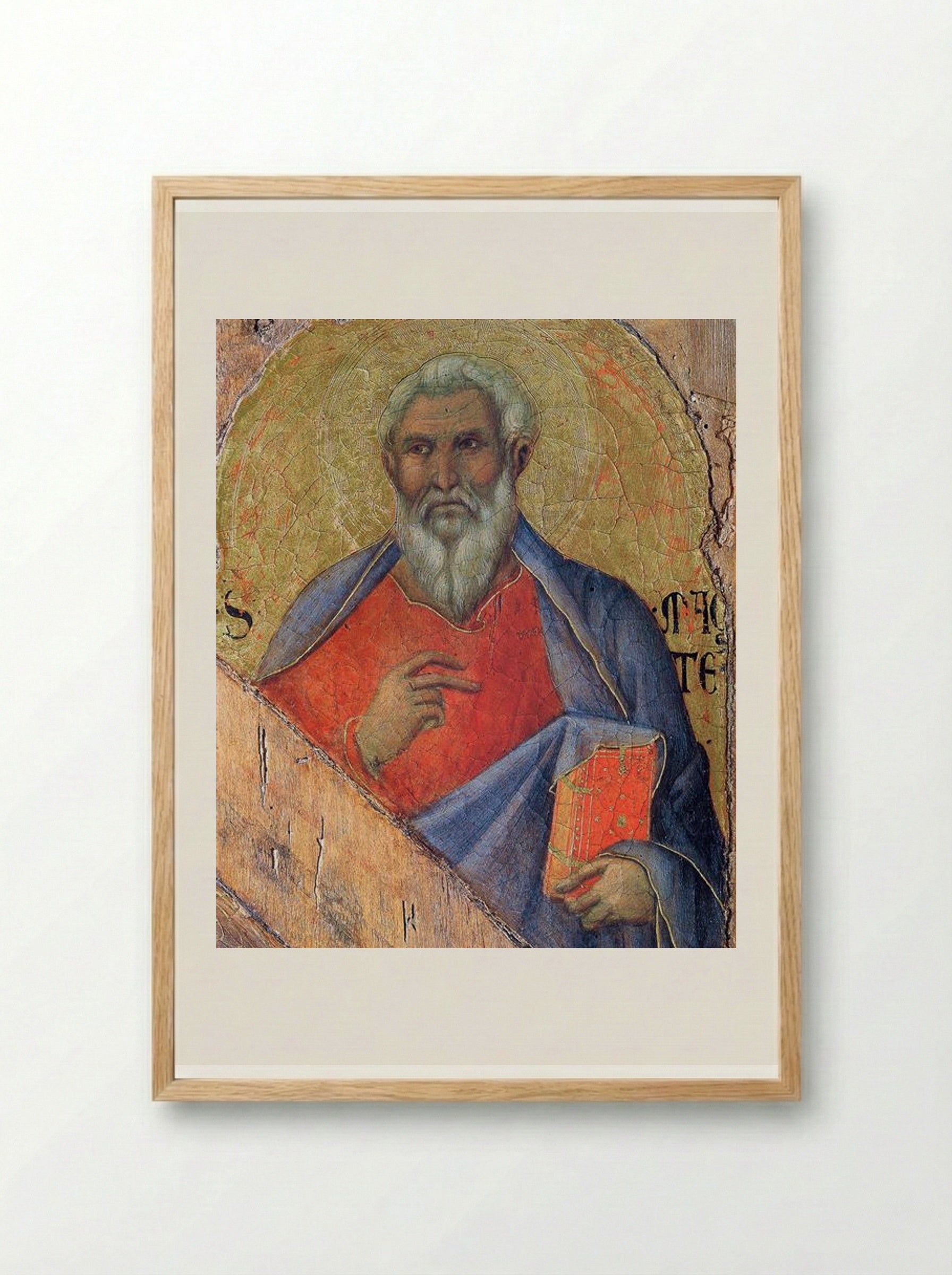 The Apostle Matthew - Duccio di Buoninsegna - Framed Print Wood