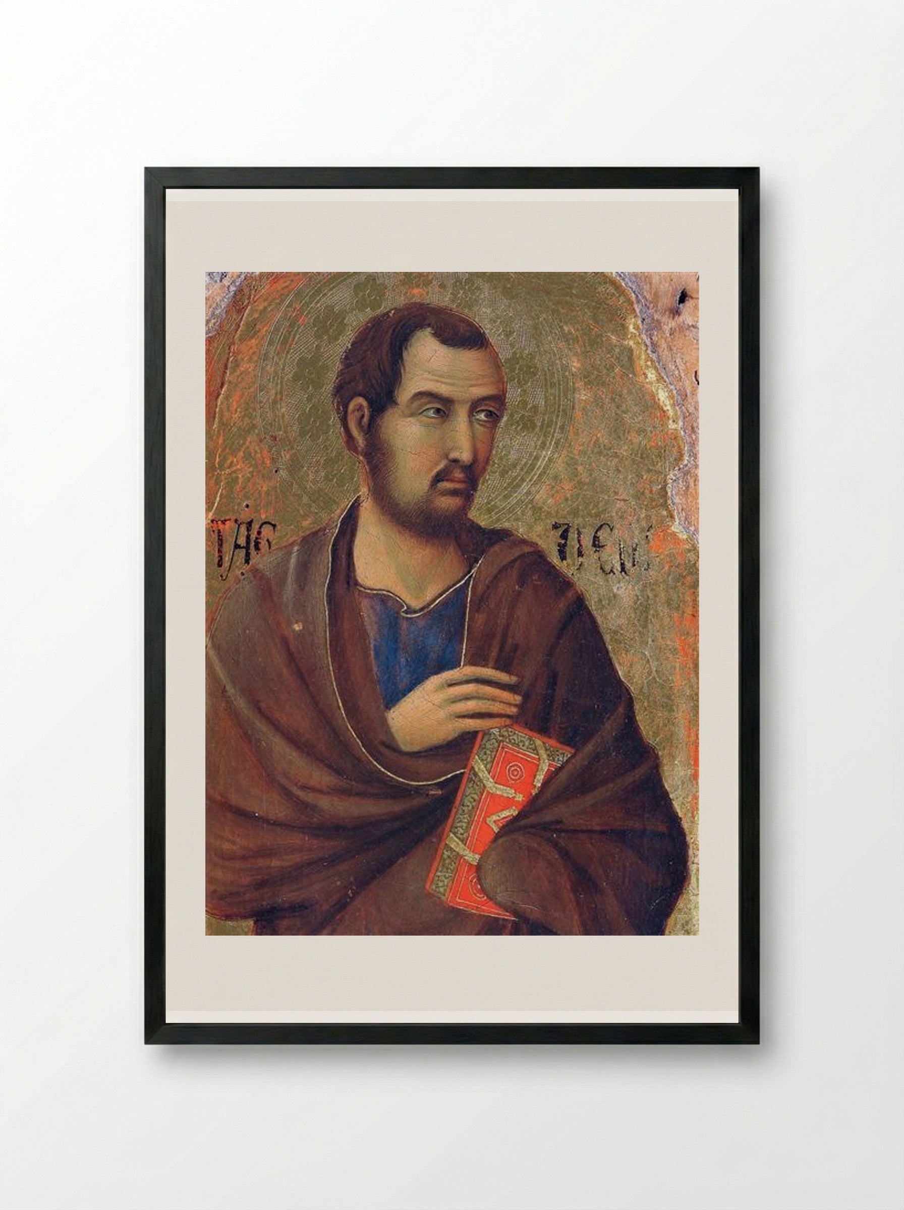 The Apostle Thaddeus - Duccio di Buoninsegna - Framed Print Black