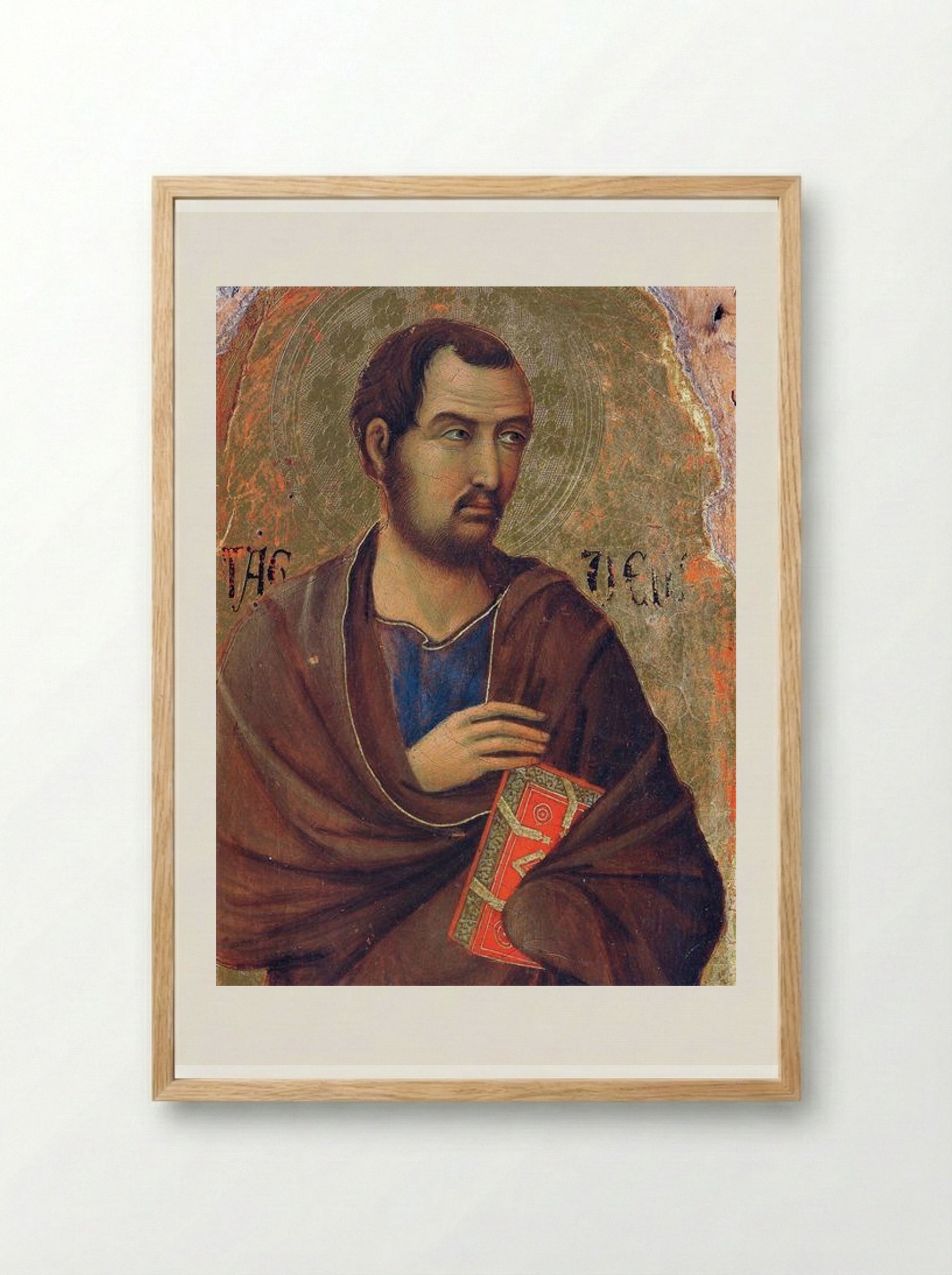 The Apostle Thaddeus - Duccio di Buoninsegna - Framed Print Wood