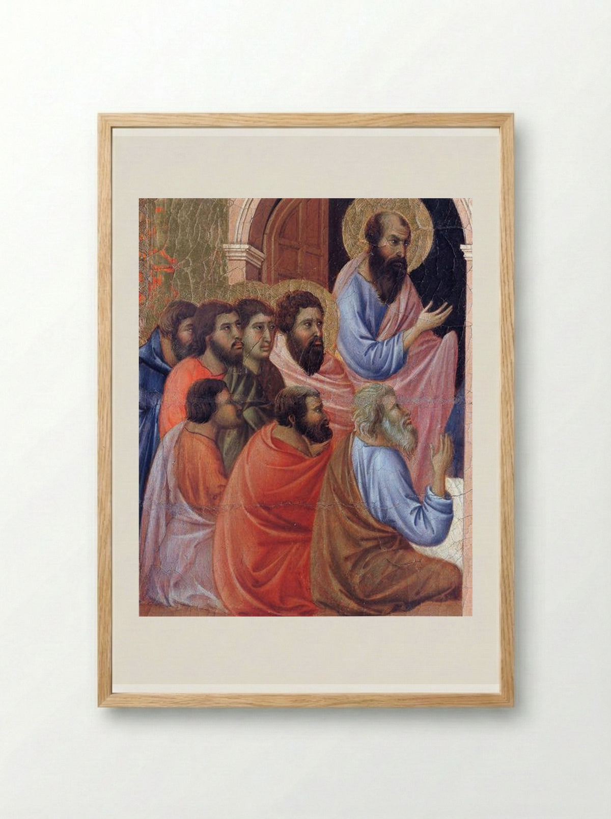 The Apostles (Fragment from the Maestà) - Duccio di Buoninsegna - Framed Print Wood