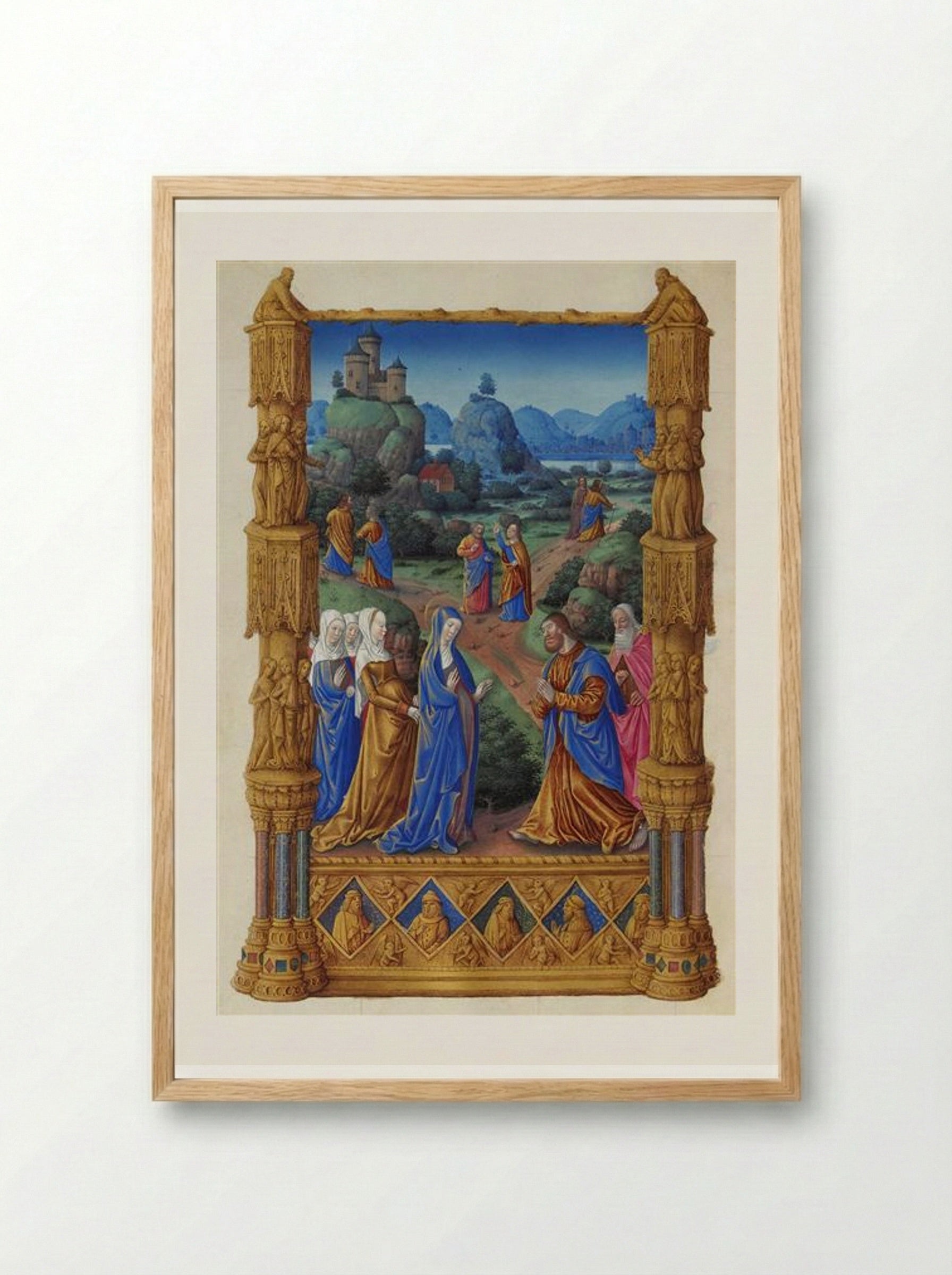 The Apostles Going Forth to Preach - Limbourg brothers - Framed Print Wood